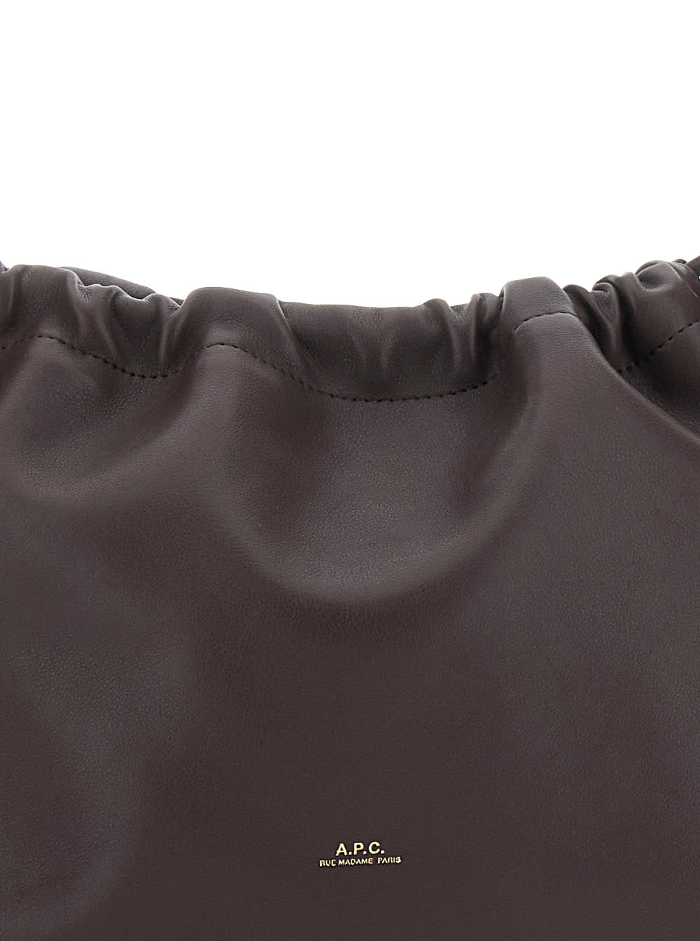Apc Adjustable-strap Drawstring Shoulder Bag In Brown