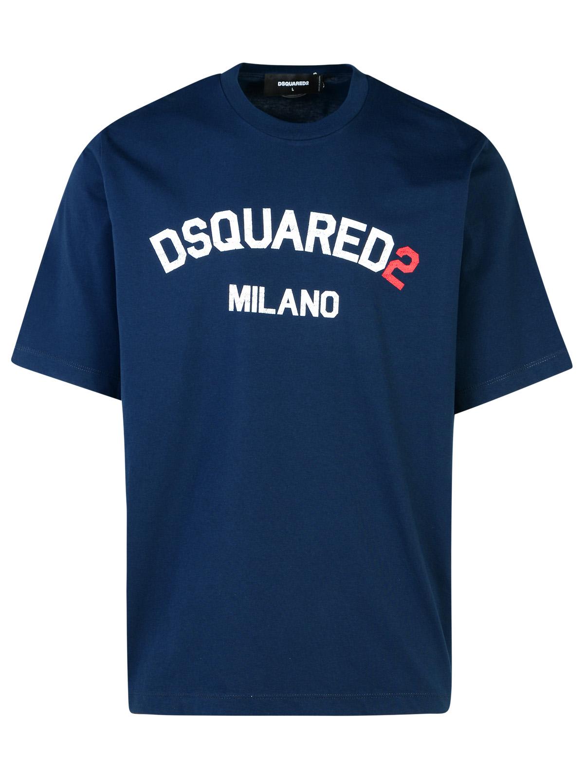 DSQUARED2 MILANO NAVY COTTON T-SHIRT 