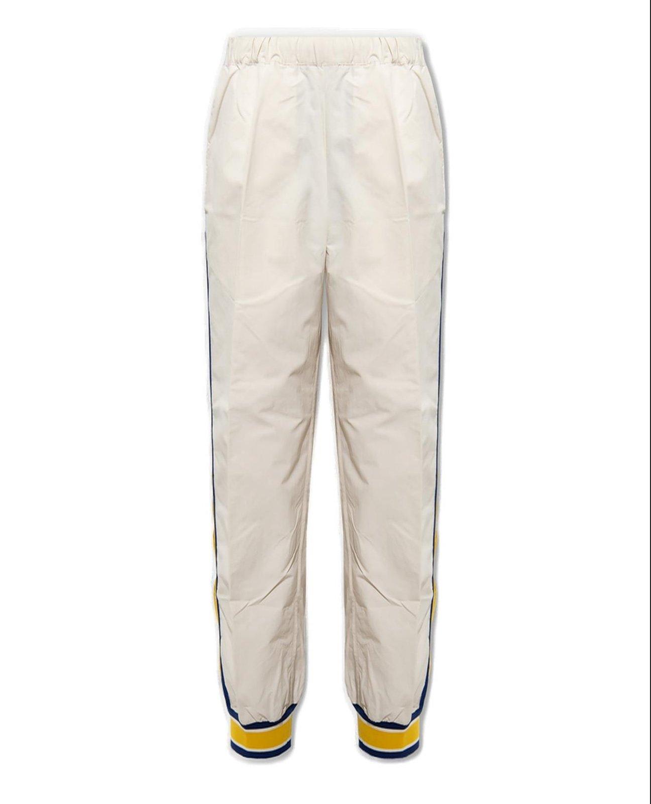 Shop Gucci Side Stripes Detail Sweatpants In White