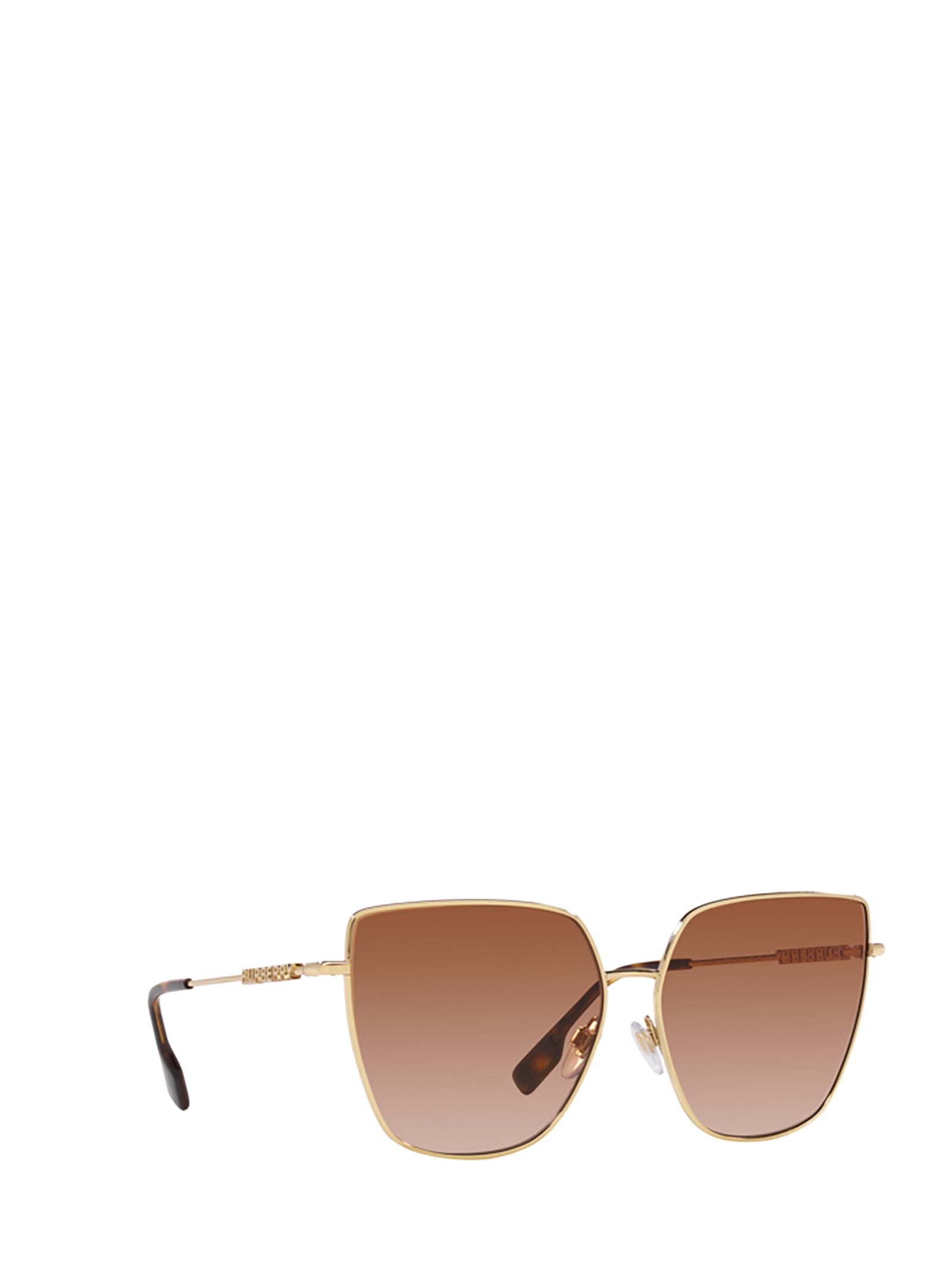 Shop Burberry Eyewear Be3143 Light Gold Sunglasses