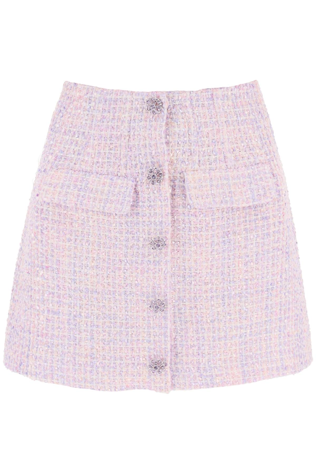 self-portrait Mini Skirt In Bouclé Fabric Tweed