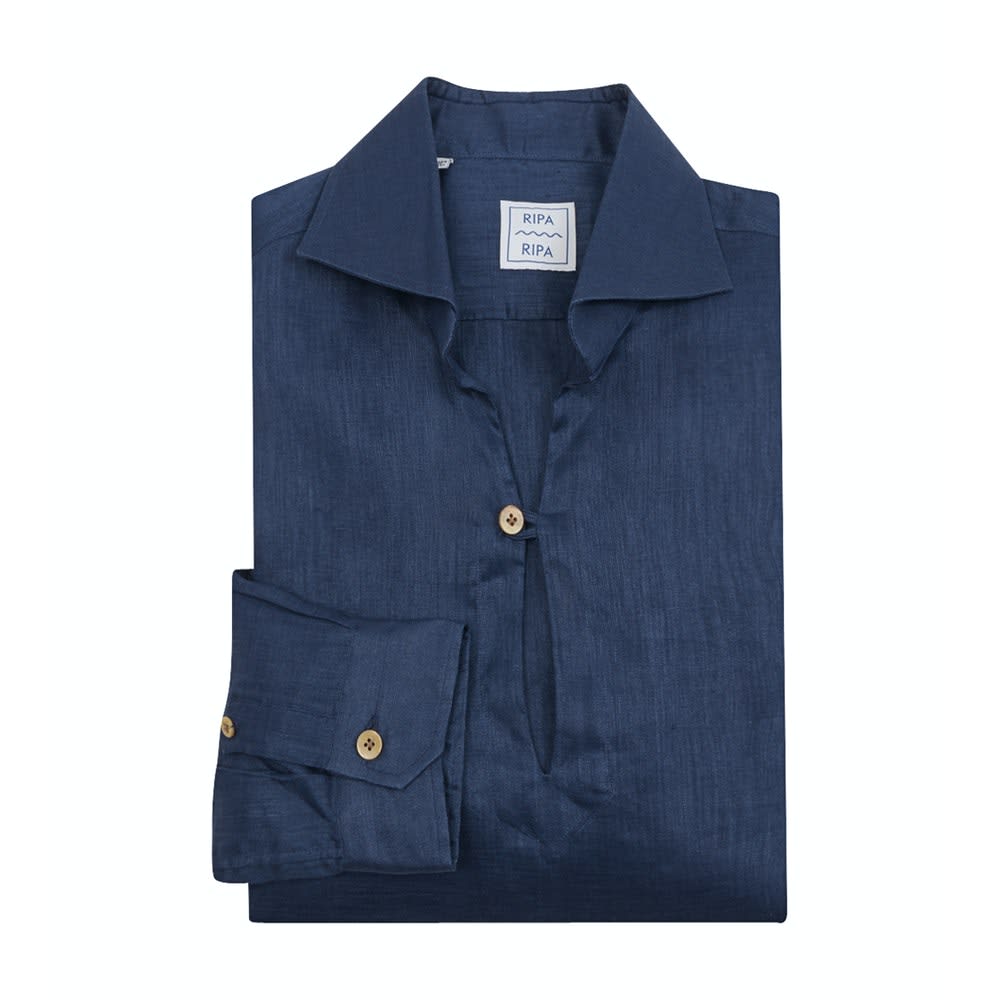 Shop Ripa Ripa Capri Blu Notte Shirt In Navy