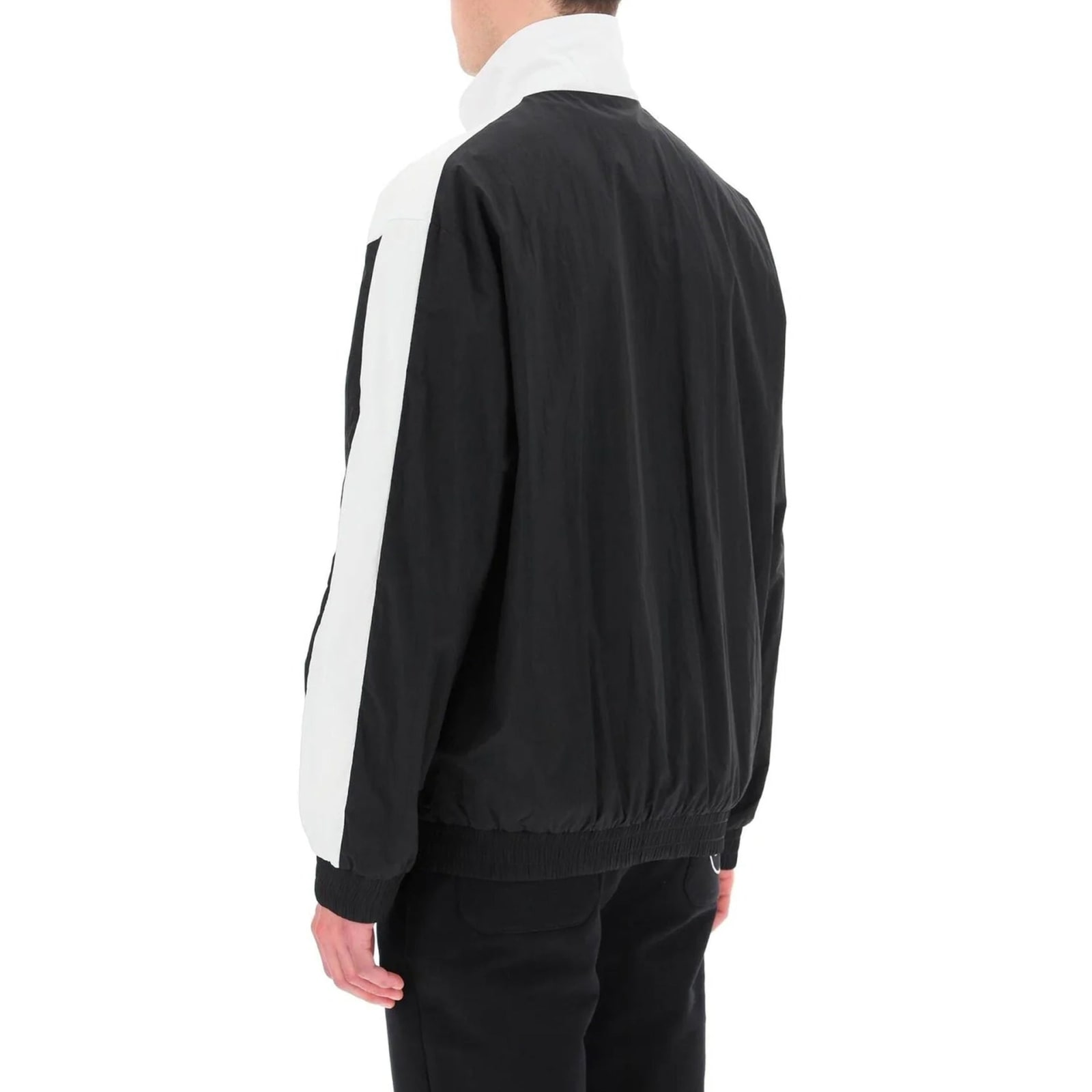 Shop Balmain Logo Windbreaker In Black