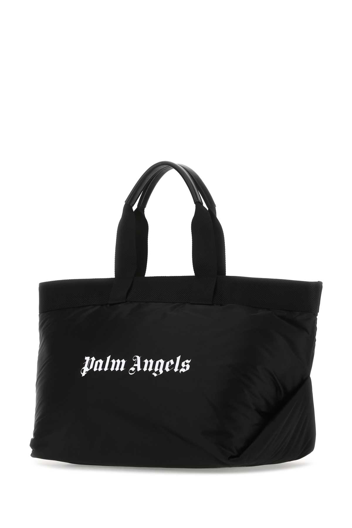Shop Palm Angels Black Fabric Shopping Bag In 1001