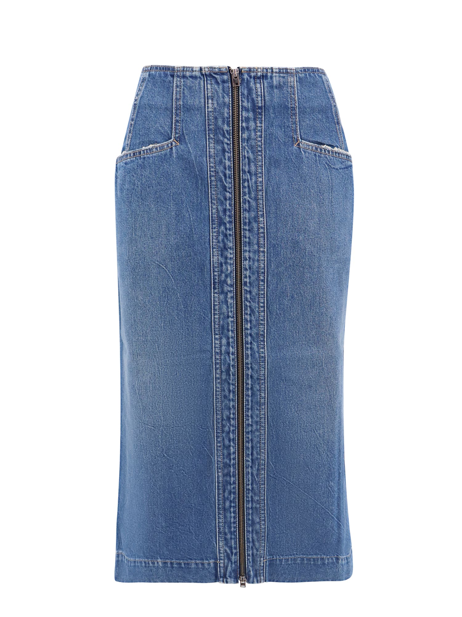 Shop Closed Skirt In Mbl Mid Blue