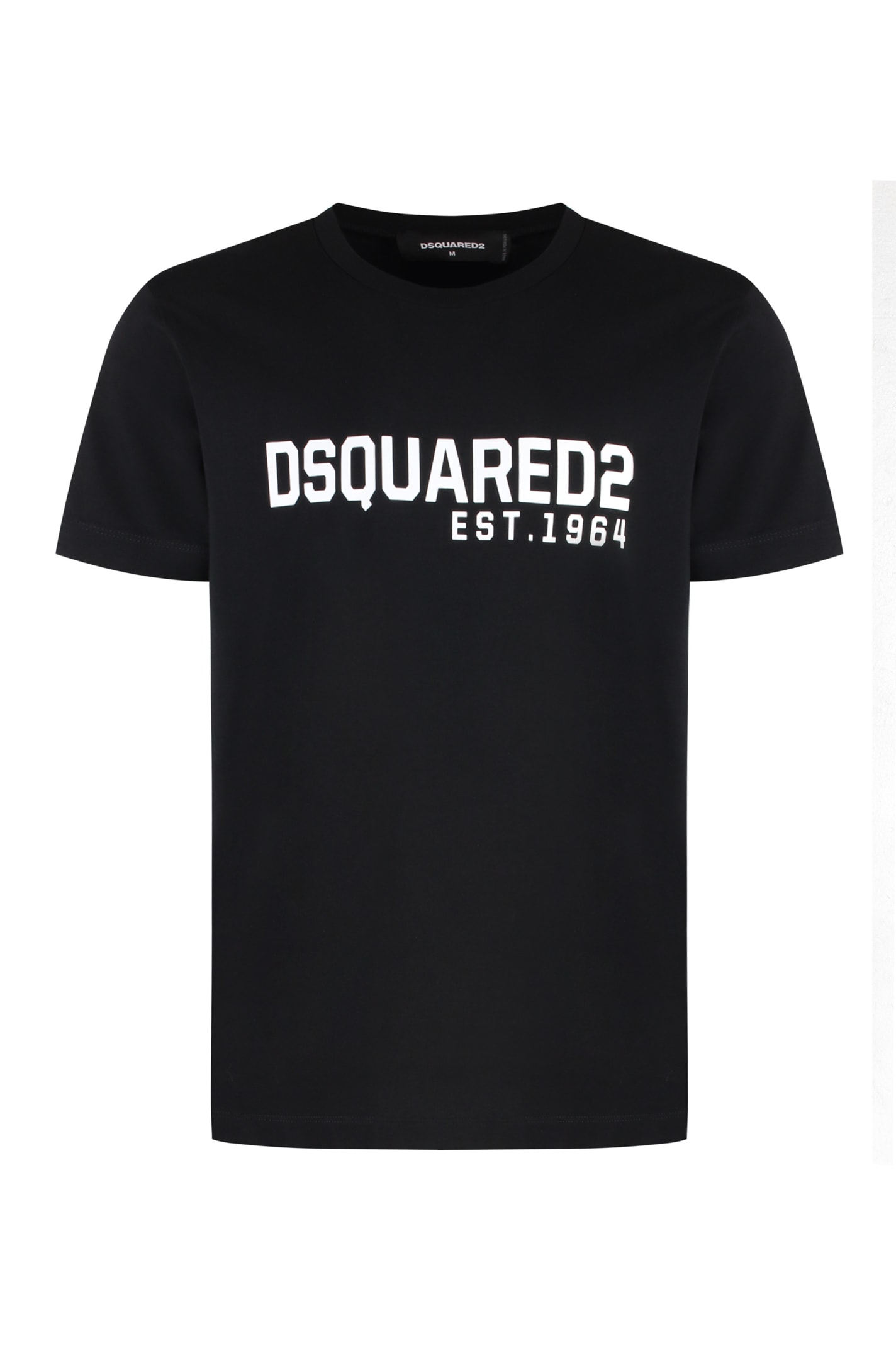 Shop Dsquared2 Cotton Crew-neck T-shirt In Black