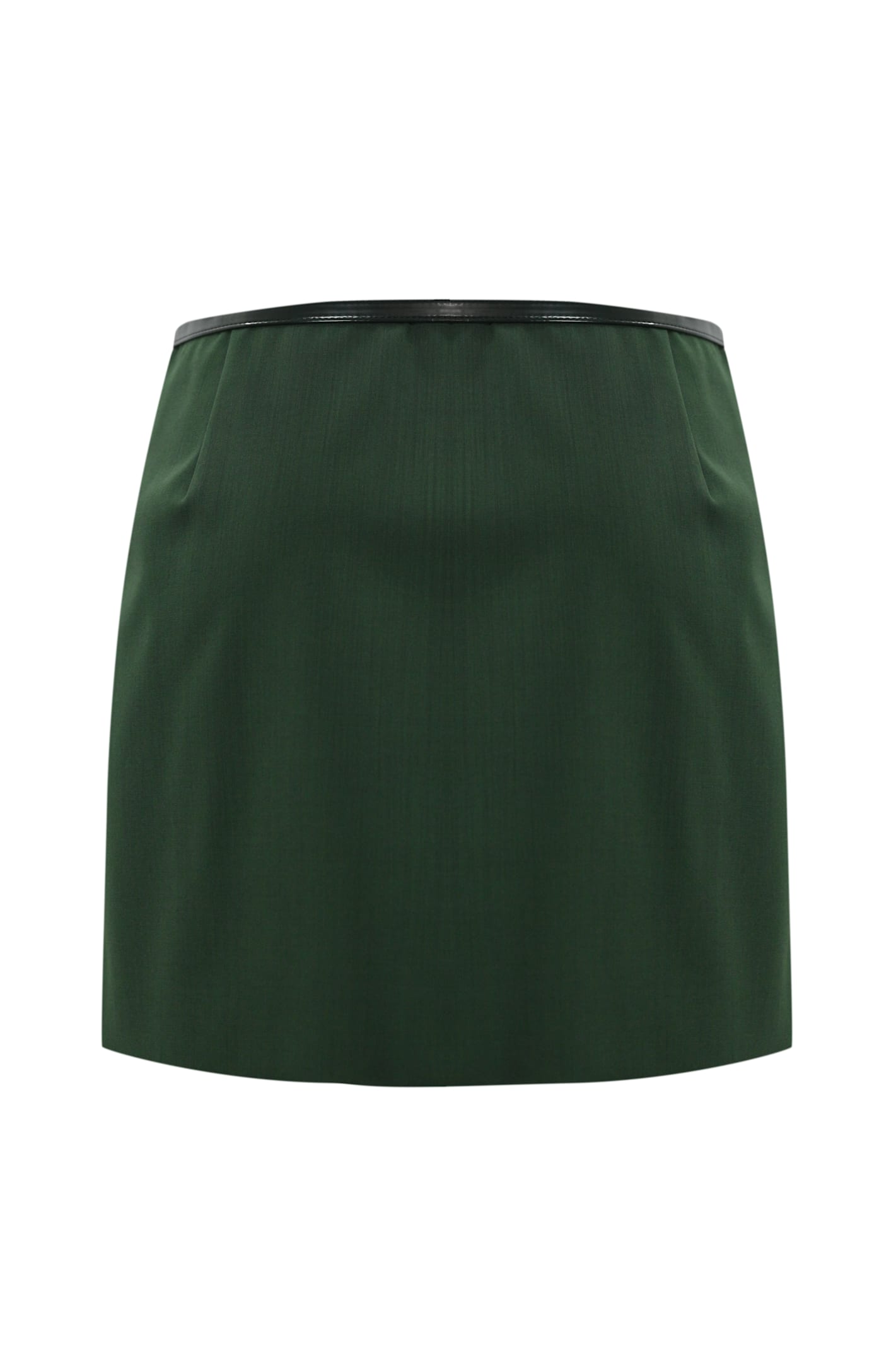 Shop Philosophy Di Lorenzo Serafini Green Wool Blend Skirt In Verde