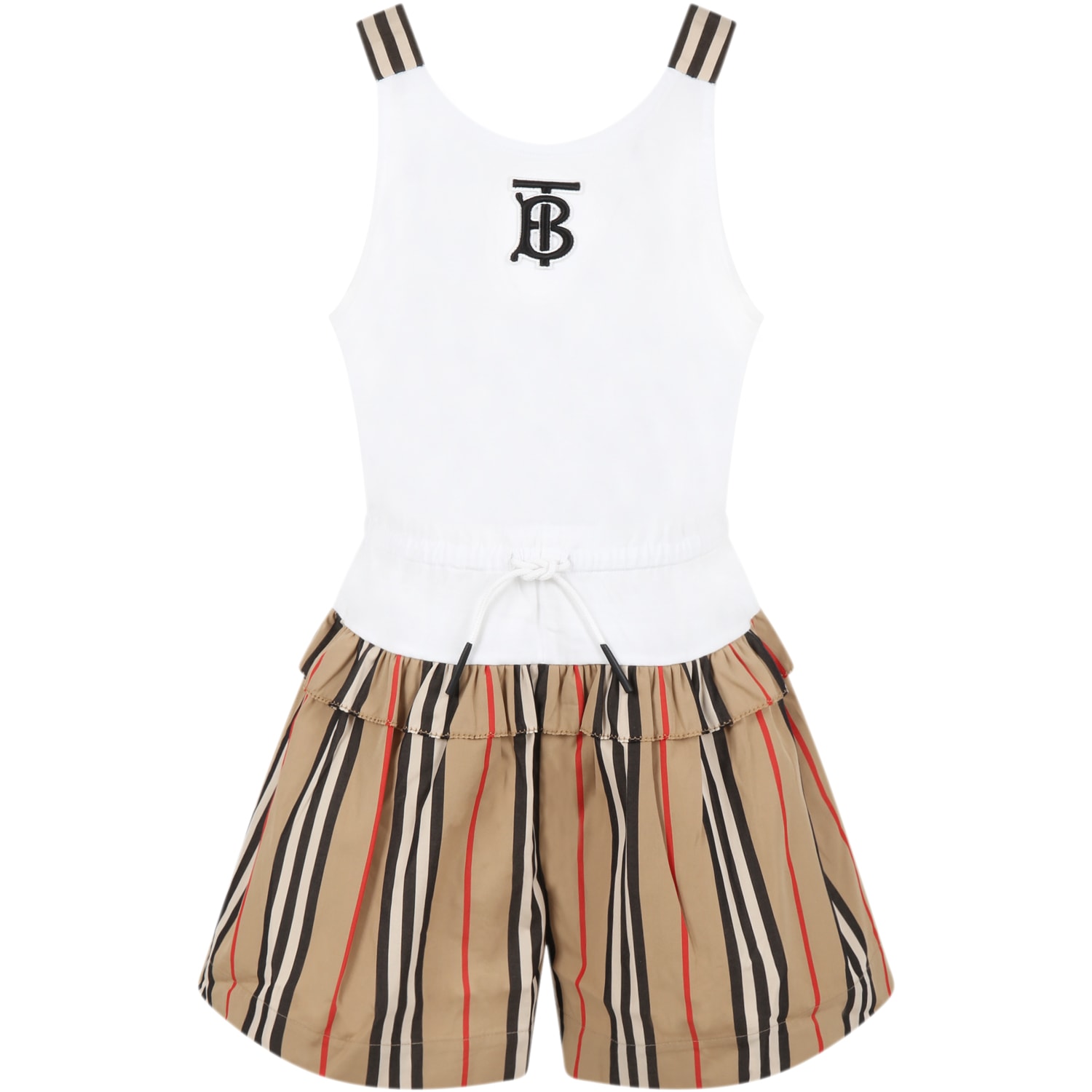 BURBERRY MULTICOLOR JUMPSUIT FOR GIRL WITH LOGO,8038174