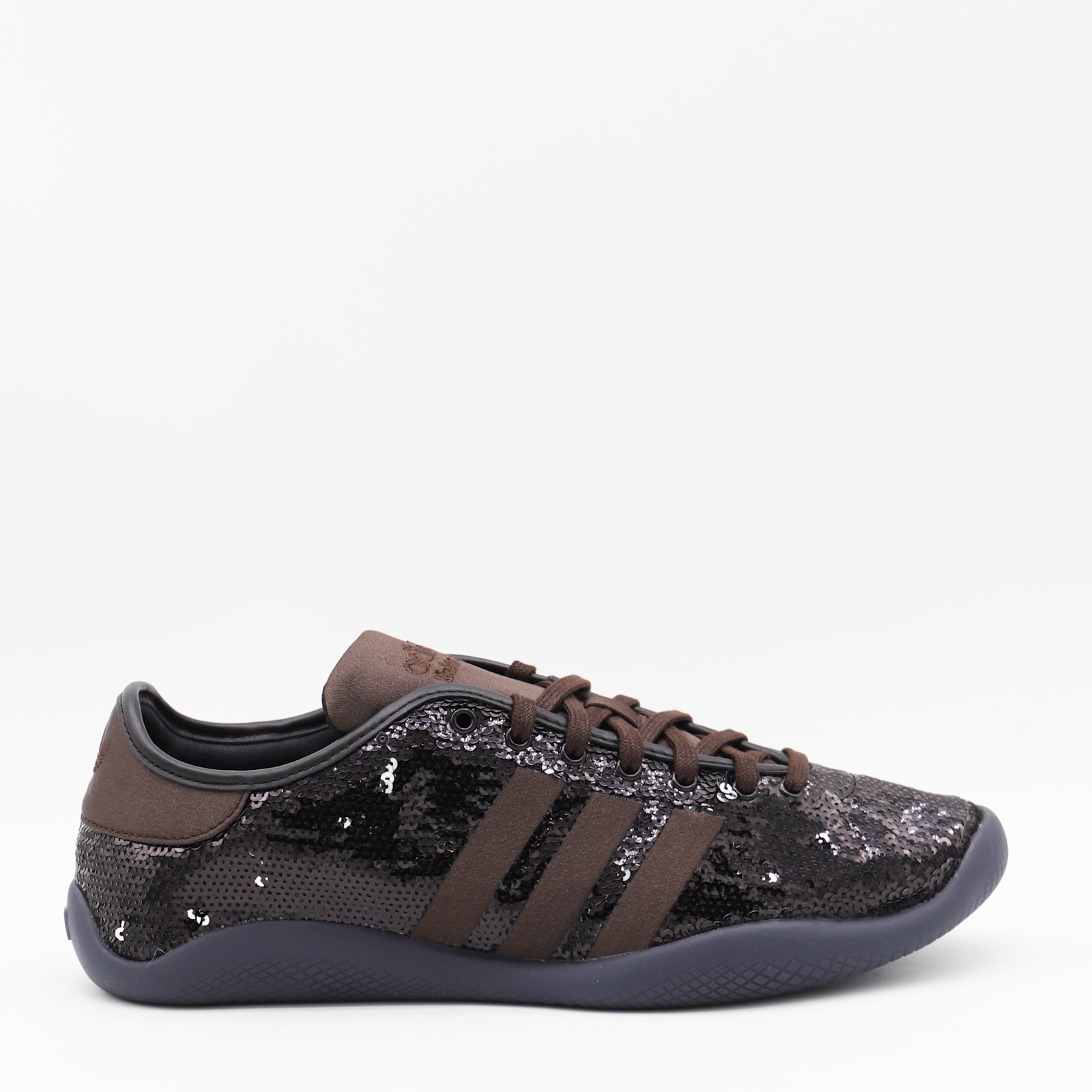 Adidas Originals By Wales Bonner Dark Brown Lo Pro Sequin Sneakers In Black