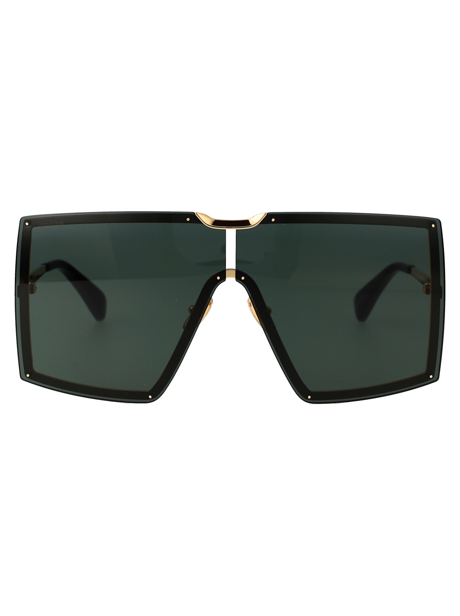 Shop Max Mara Mm0117/s Sunglasses In Gold Black