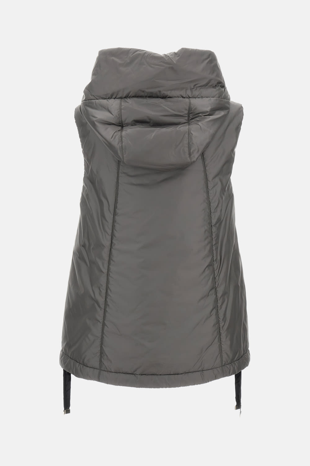 Max Mara The Cube Greengo Zip-up Drawstring Gilet In Gray
