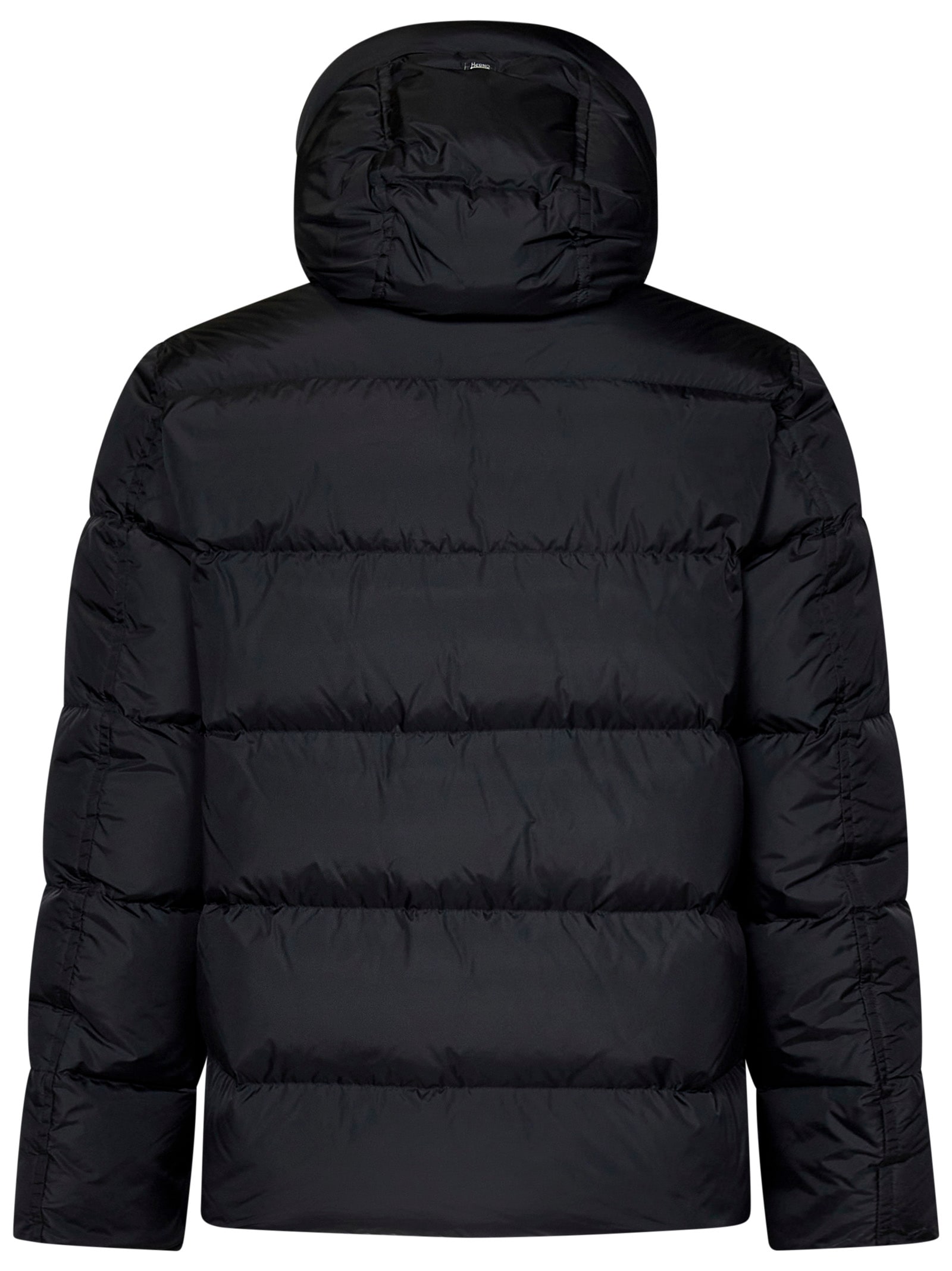 Shop Herno Down Jacket In Black