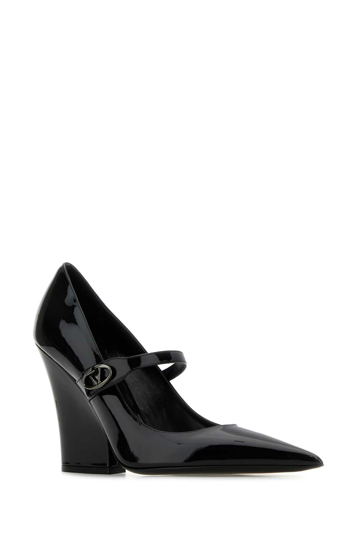 Shop Valentino Black Leather Pumps In Nero