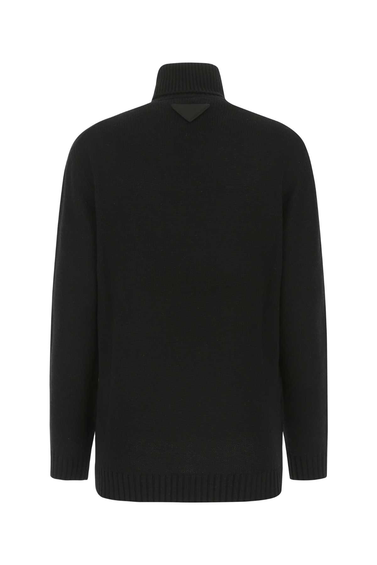 Shop Prada Black Cashmere Sweater In F0002