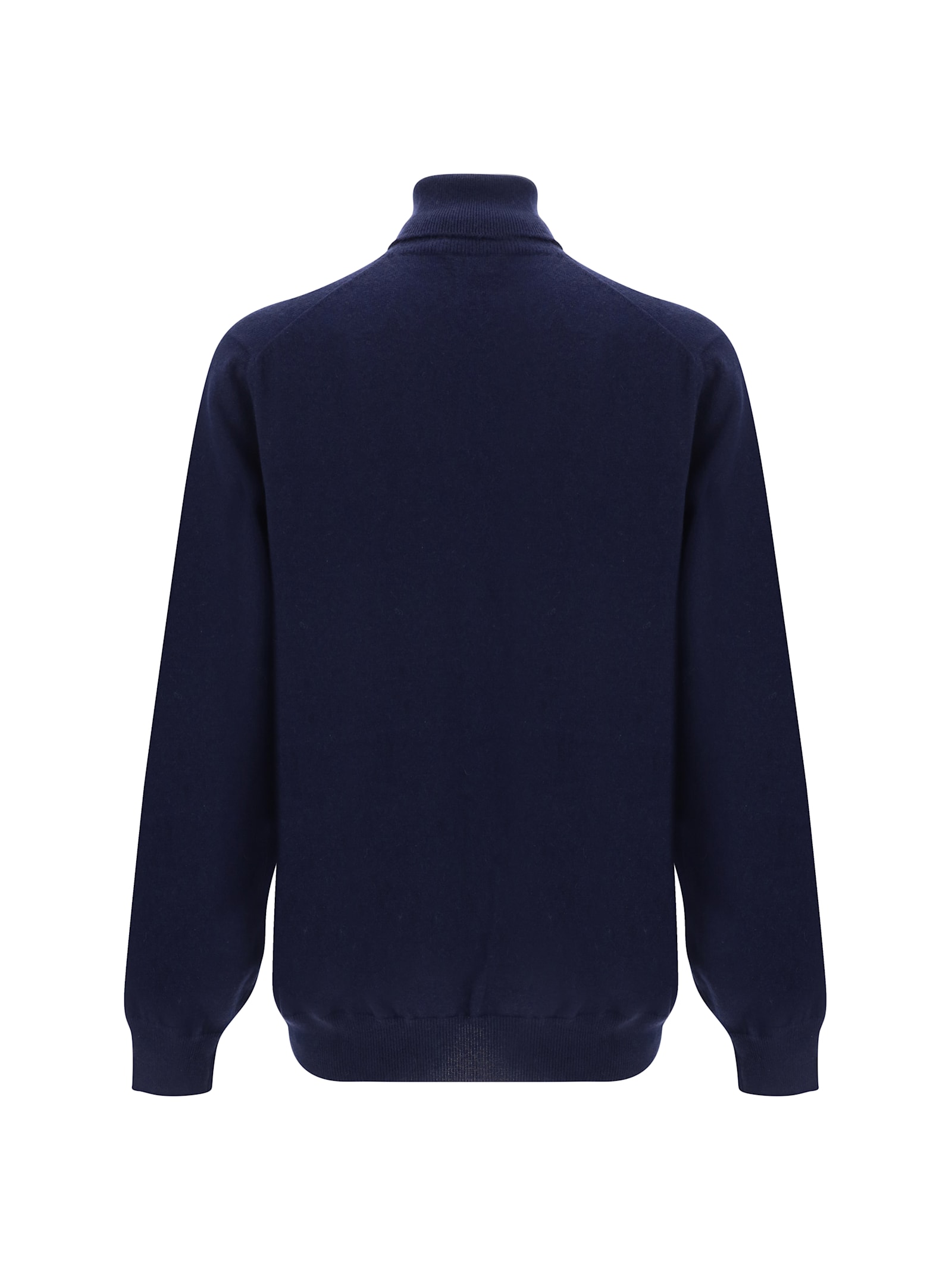 Shop Brunello Cucinelli Turtleneck Sweater In Navy+grigio Scuro