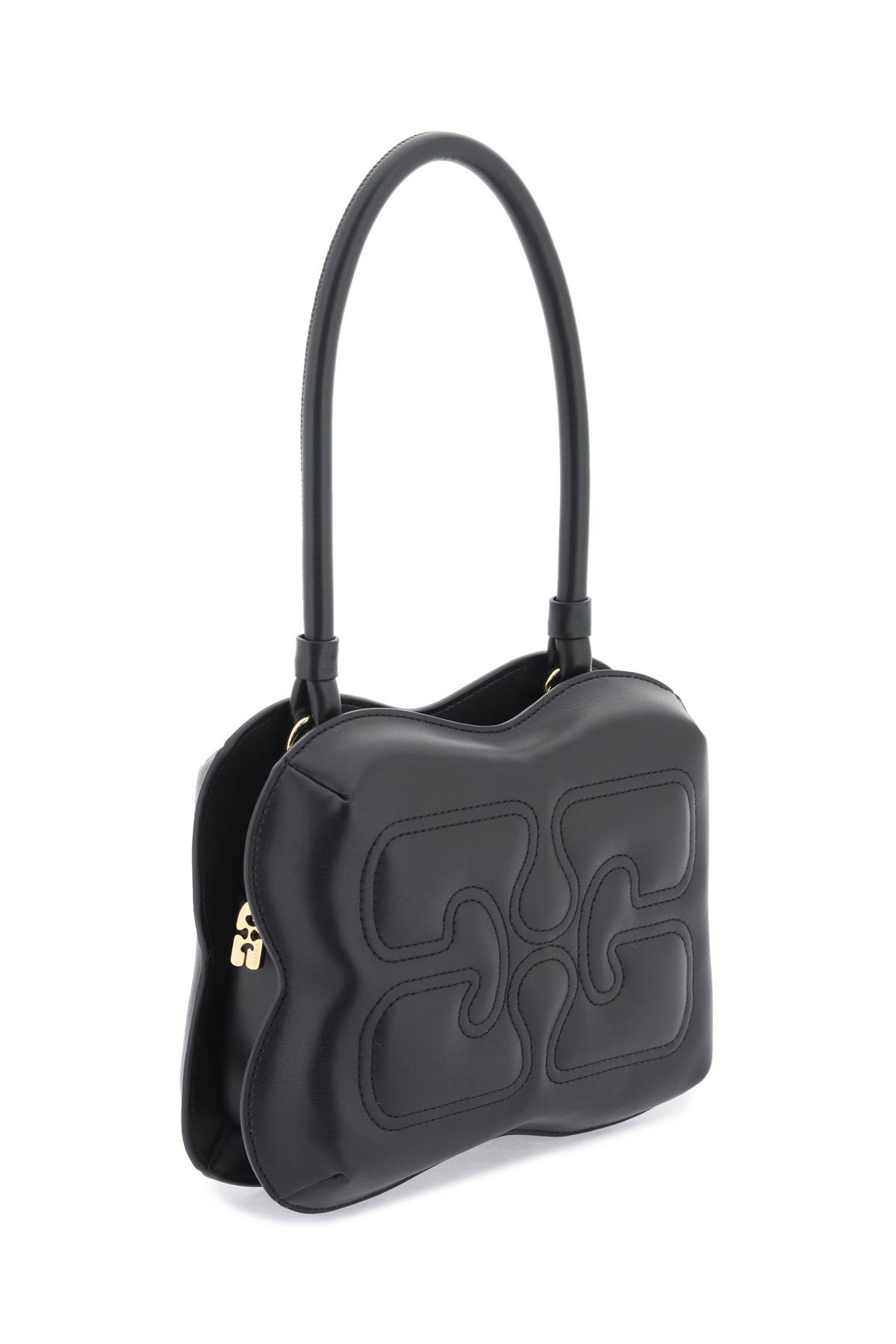 Shop Ganni Butterfly Handbag In Black