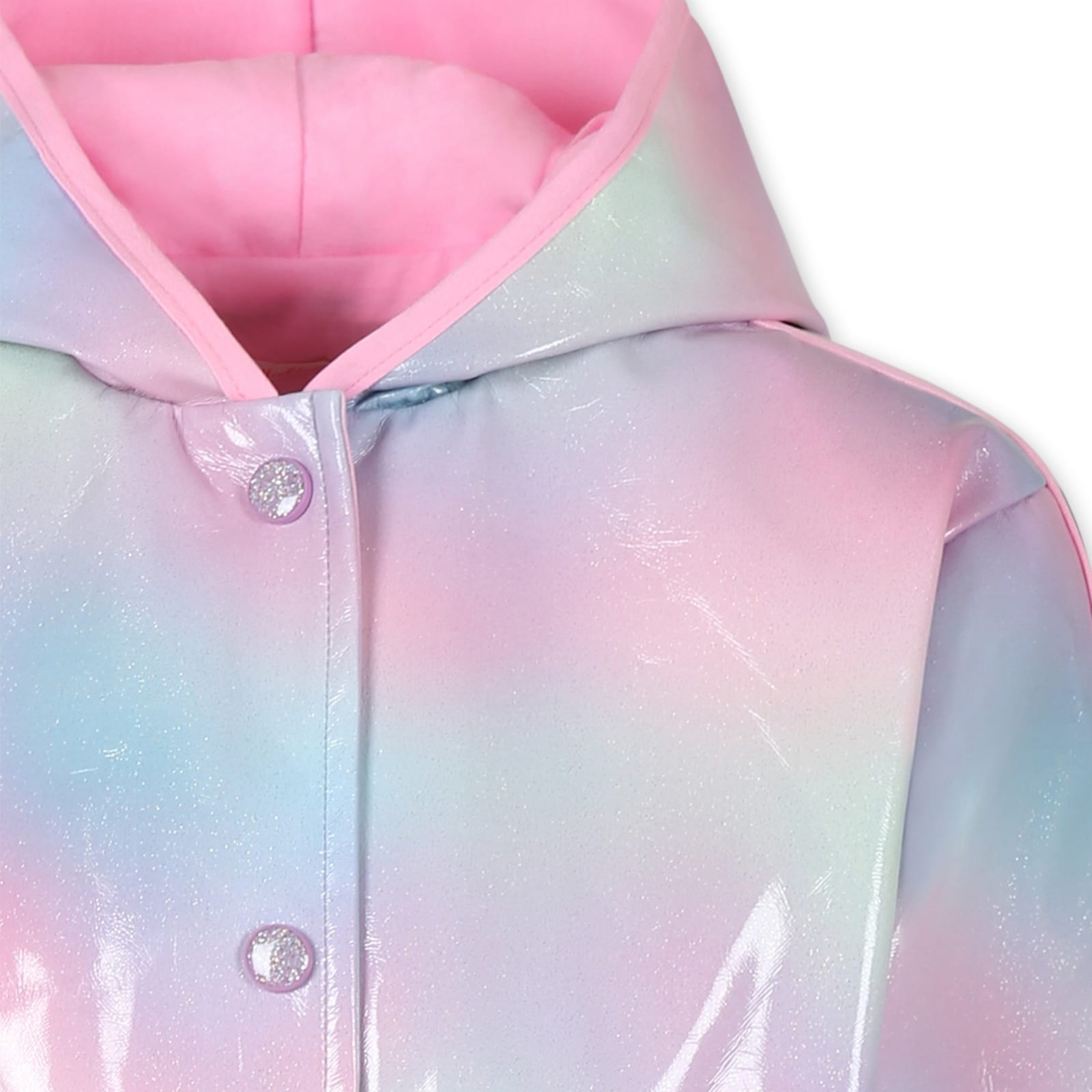 Billieblush Hooded Raincoat In Multicolor
