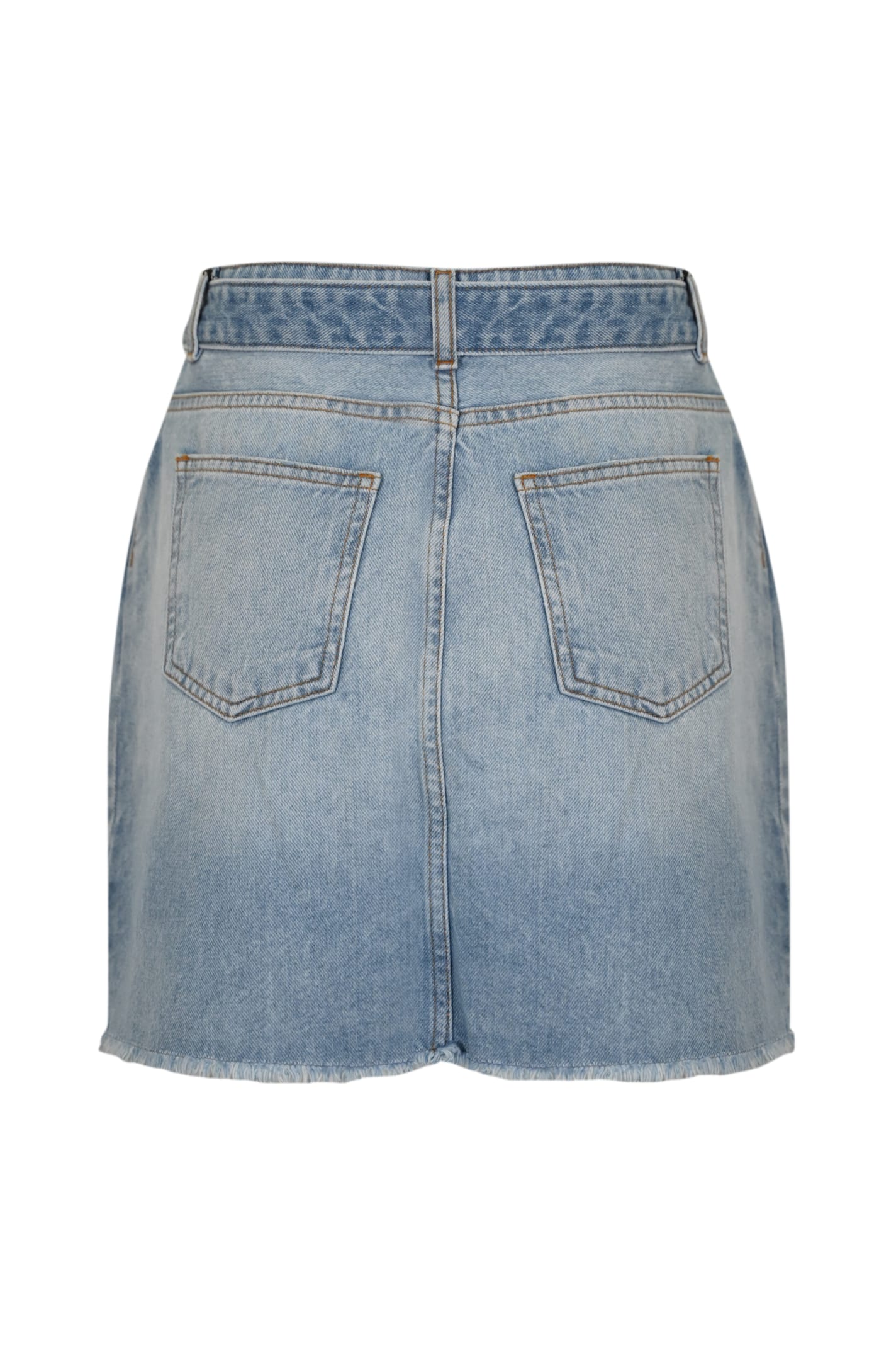 Shop Twinset Denim Skirt With Belt