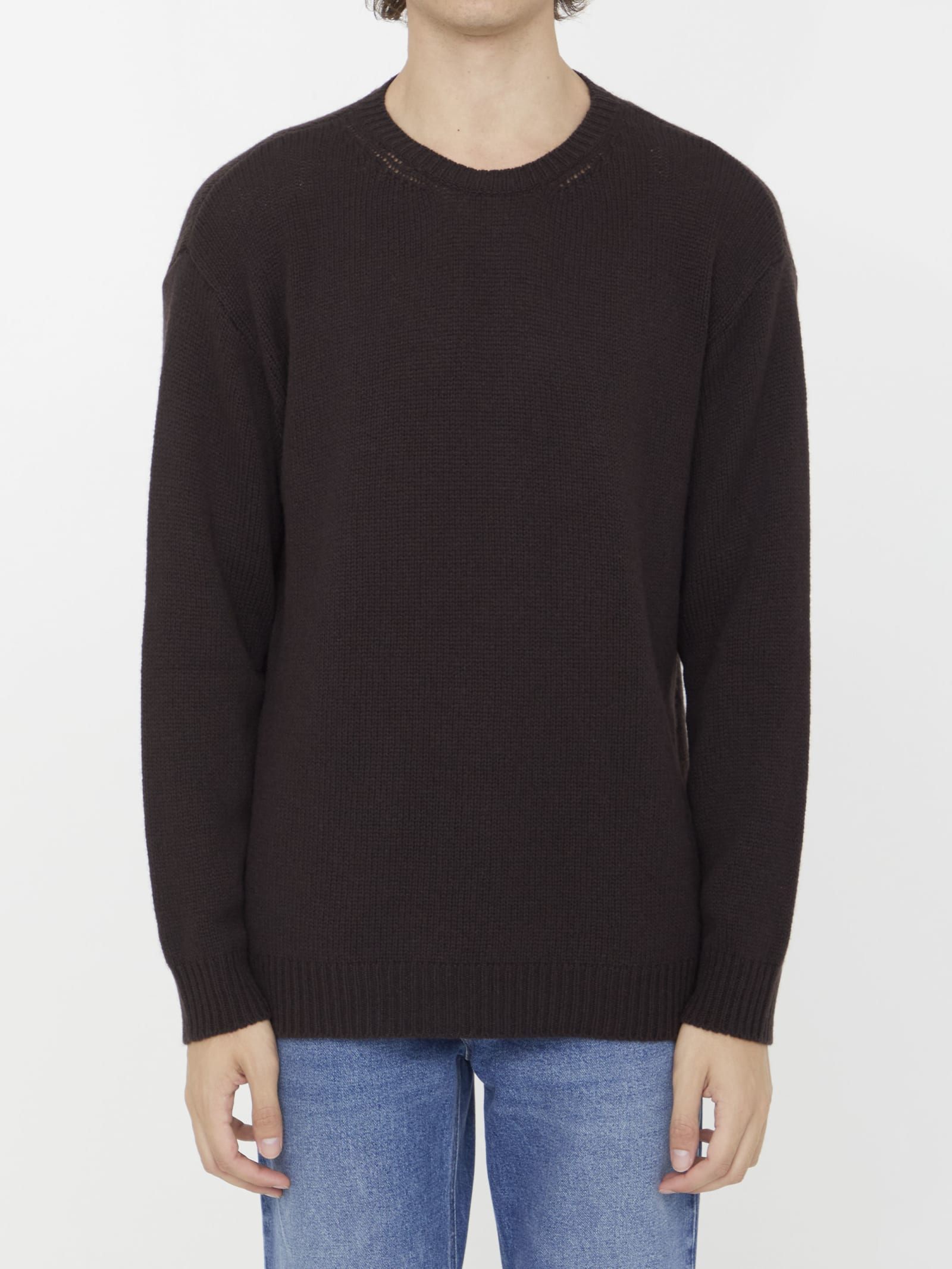 VALENTINO BROWN CASHMERE SWEATER