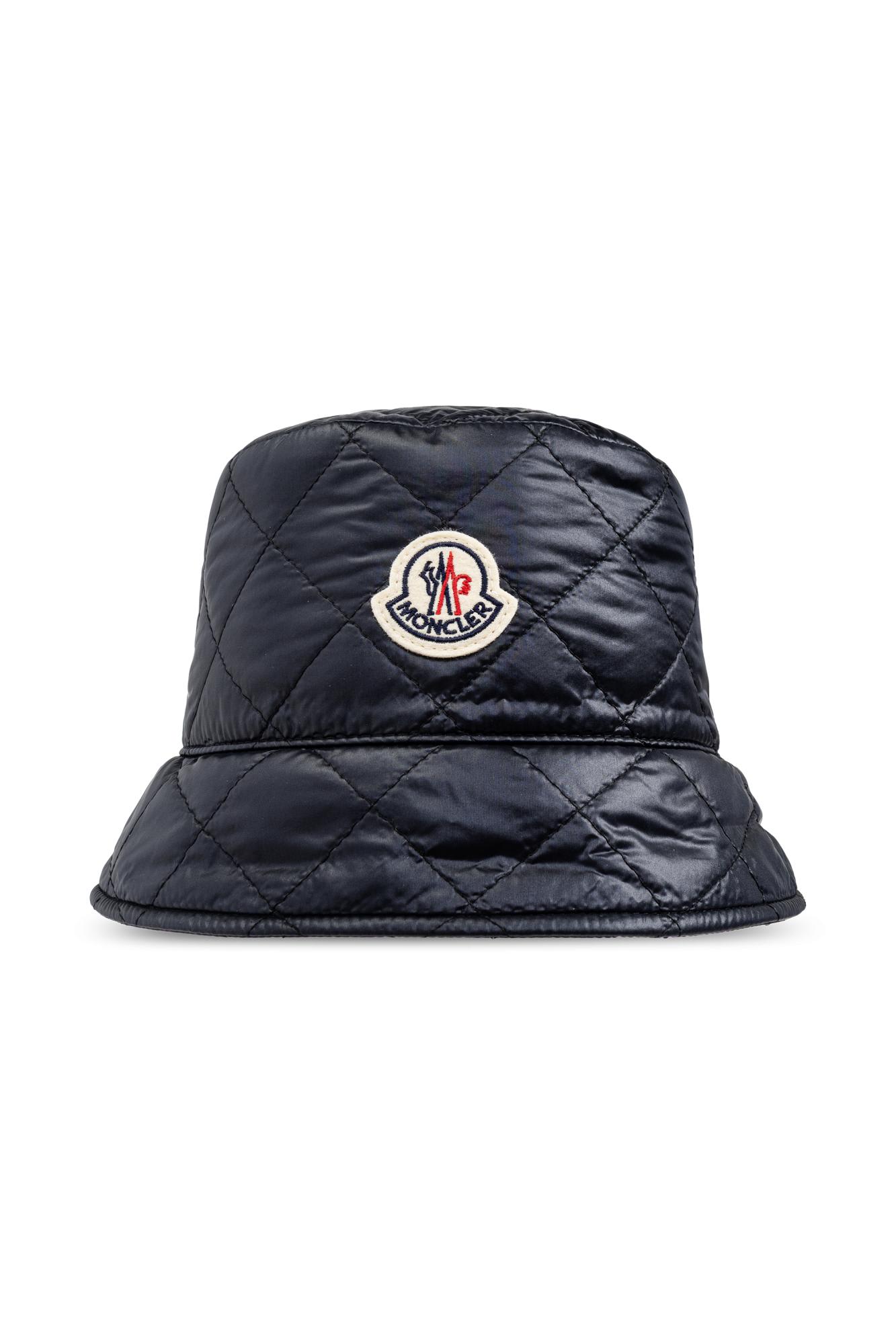 Moncler Diamond Quilted Nylon Bucket Hat In Blue