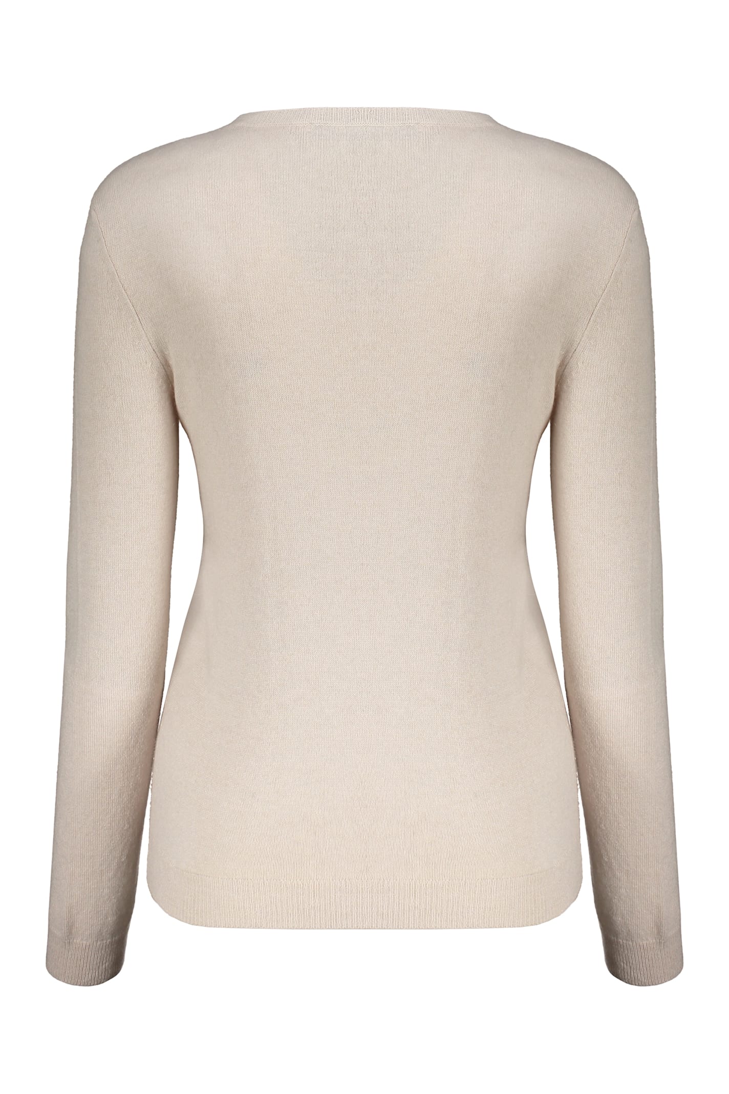 Valentino Long Sleeve Crew-neck Sweater In Neutral