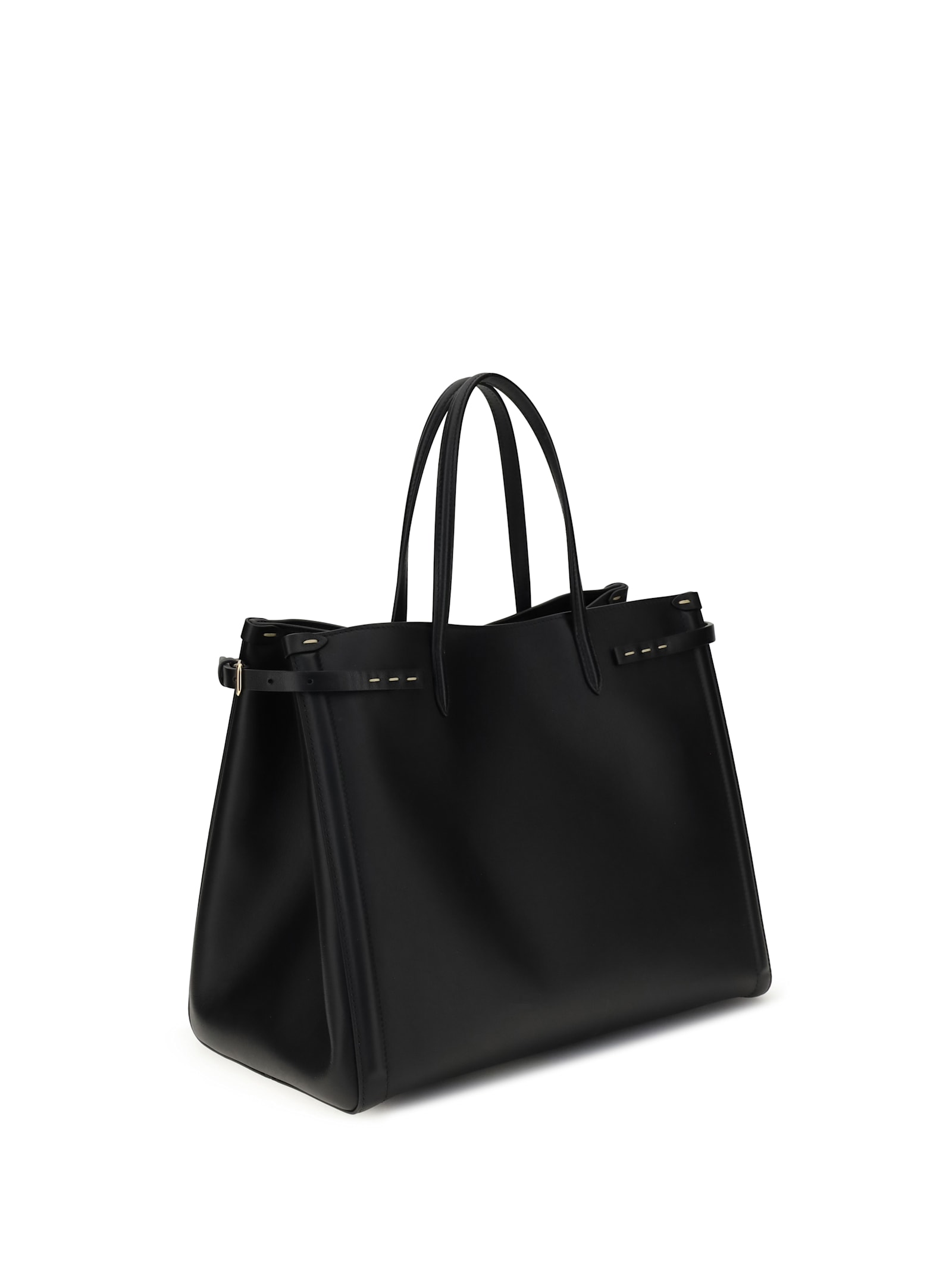 Valentino Antibes Medium Leather Handbag In Black