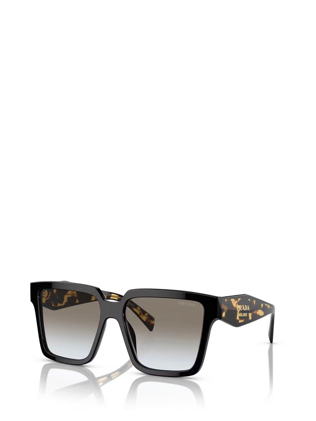 Shop Prada Square-frame Sunglasses Sunglasses In 1ab0a7 Black