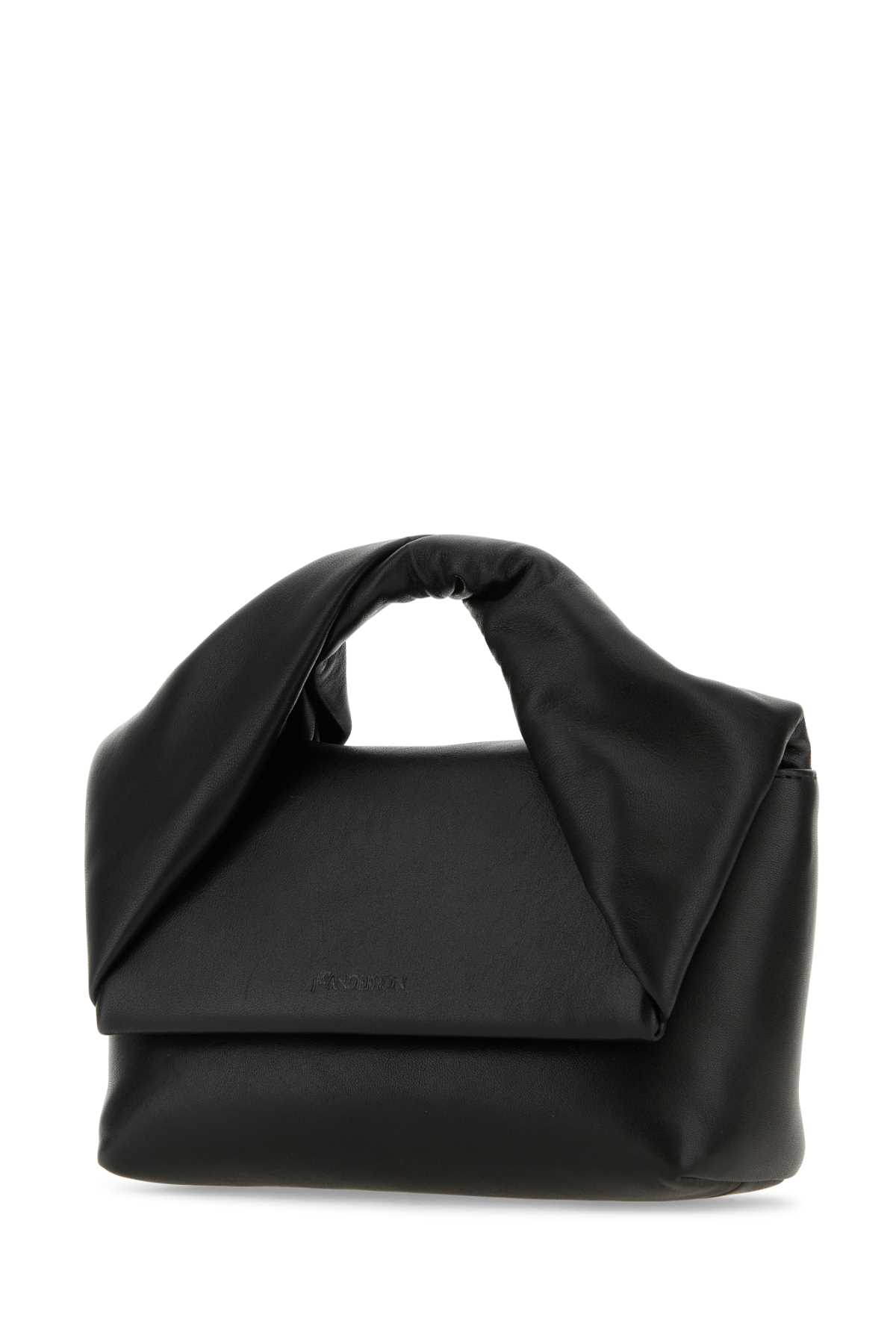 Jw Anderson Women Black Nappa Leather Midi Twister Handbag In Black