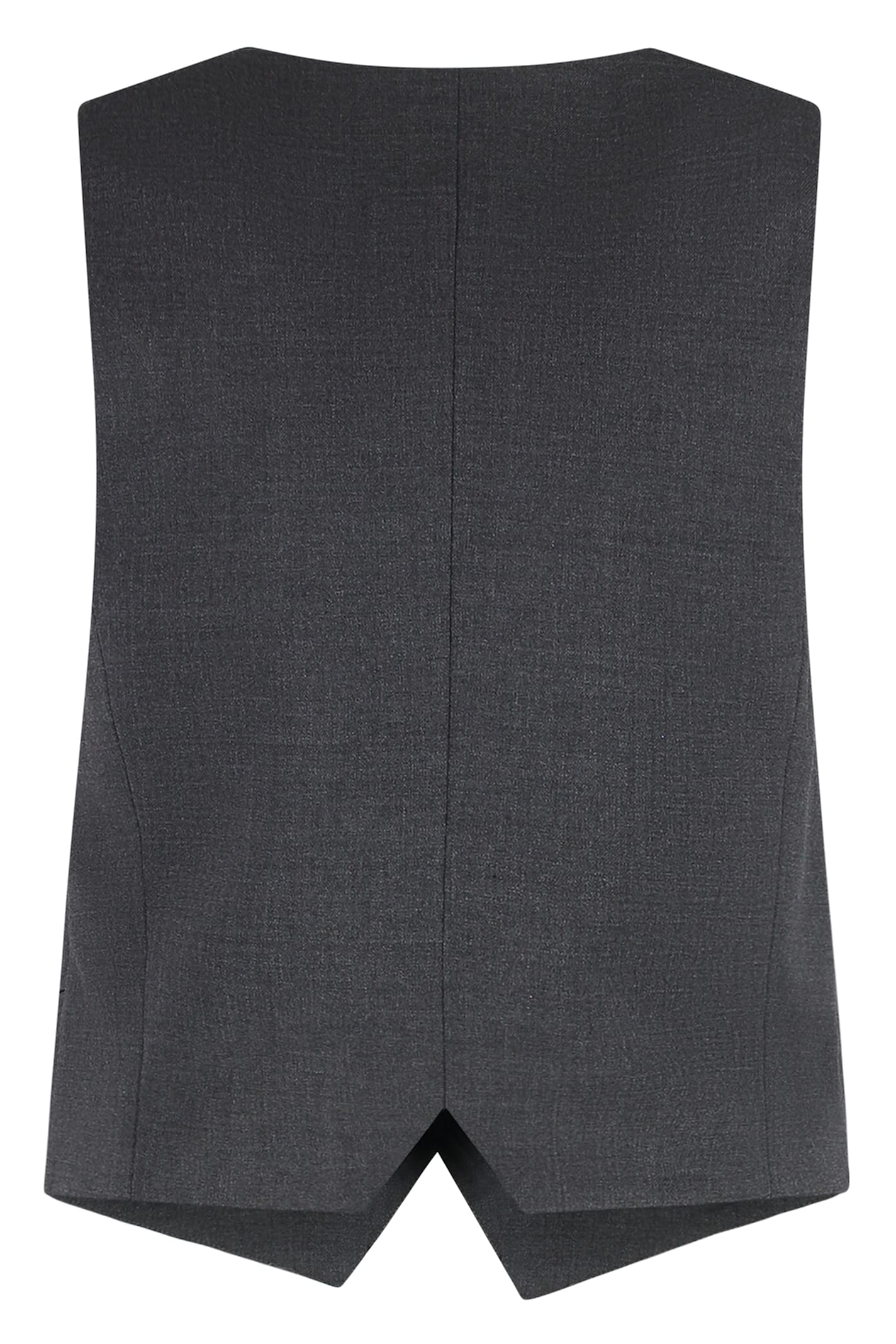 Pt Torino Virgin Wool Single-breast Waistcoat In Grey