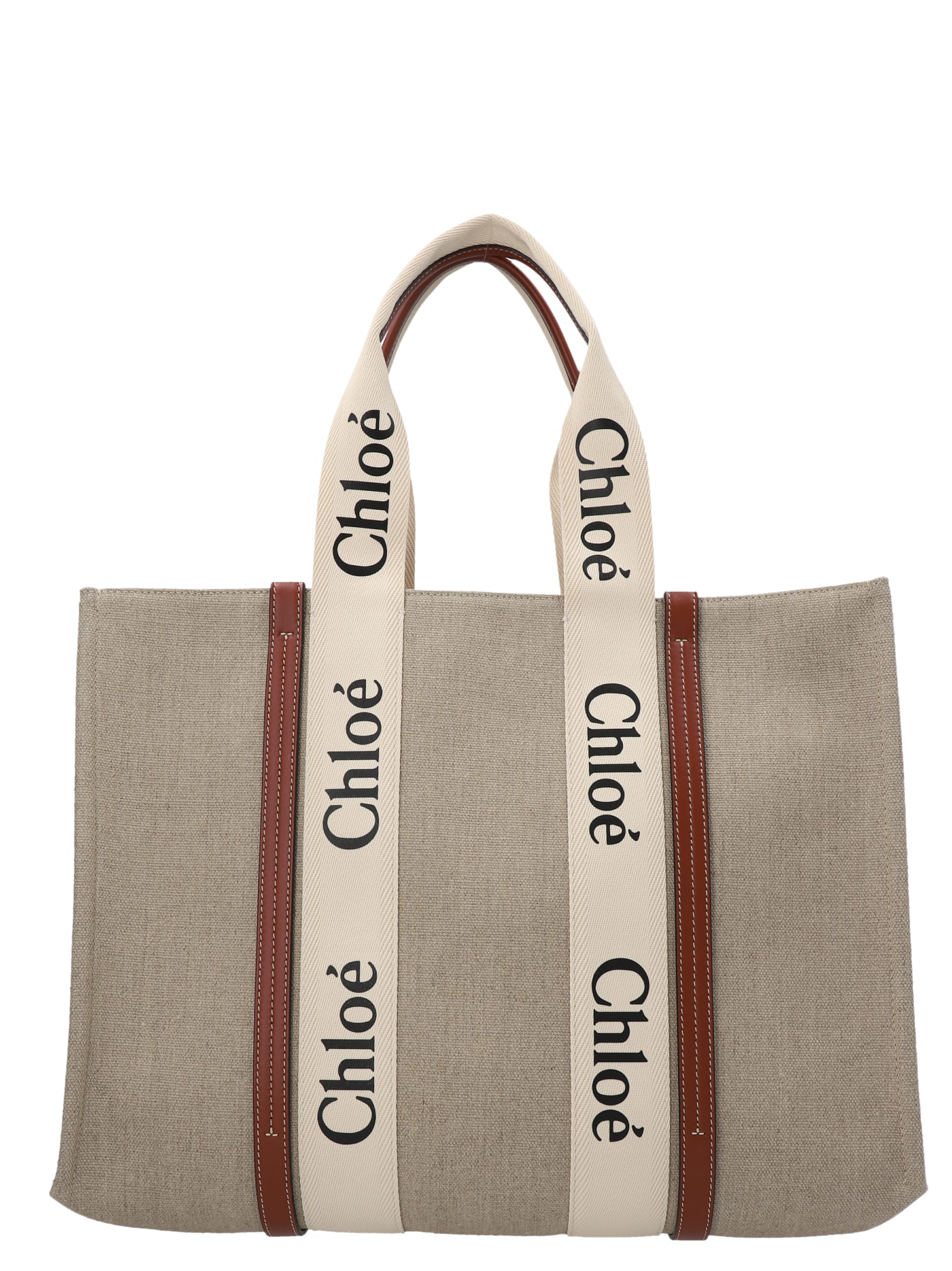 Shop Chloé Woody Large Shopping Bag In Multicolor