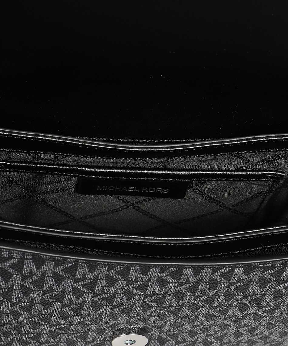 Shop Michael Michael Kors Parker Canvas Shoulder Bag In Black
