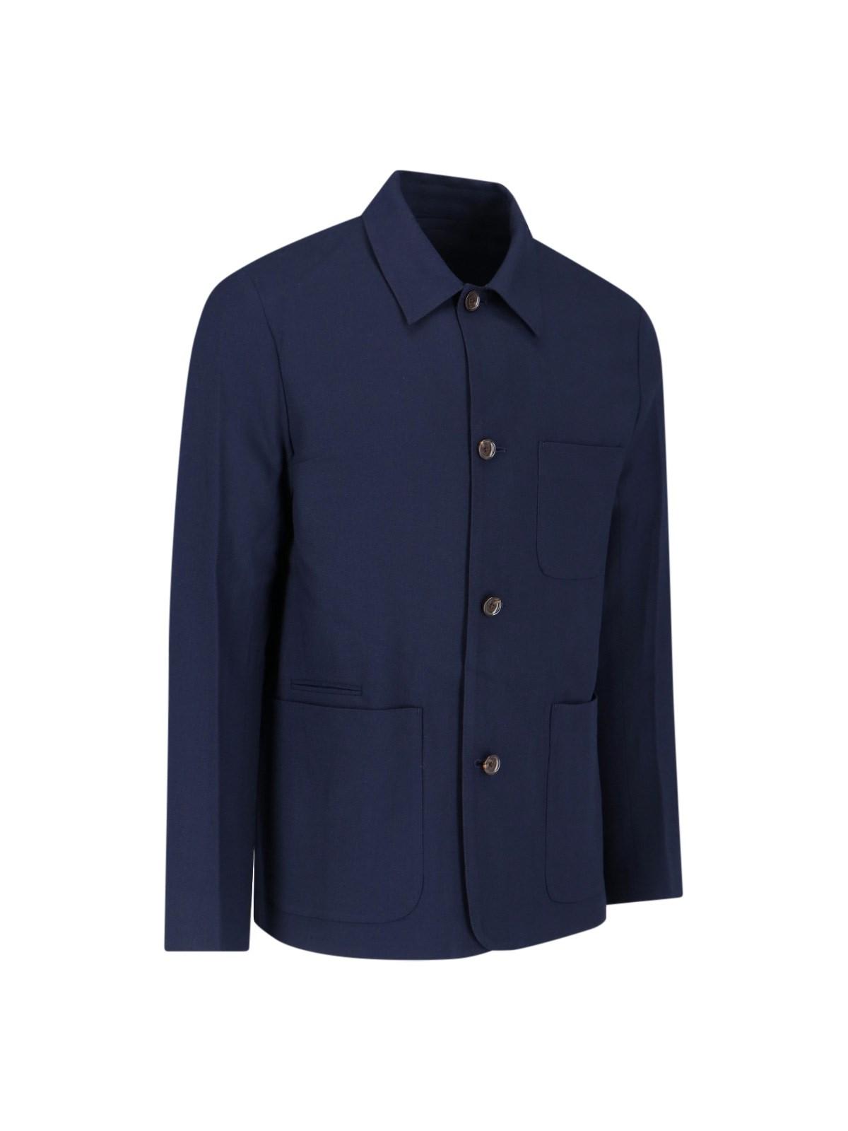 Shop Paul Smith Shirt Jacket In Blue