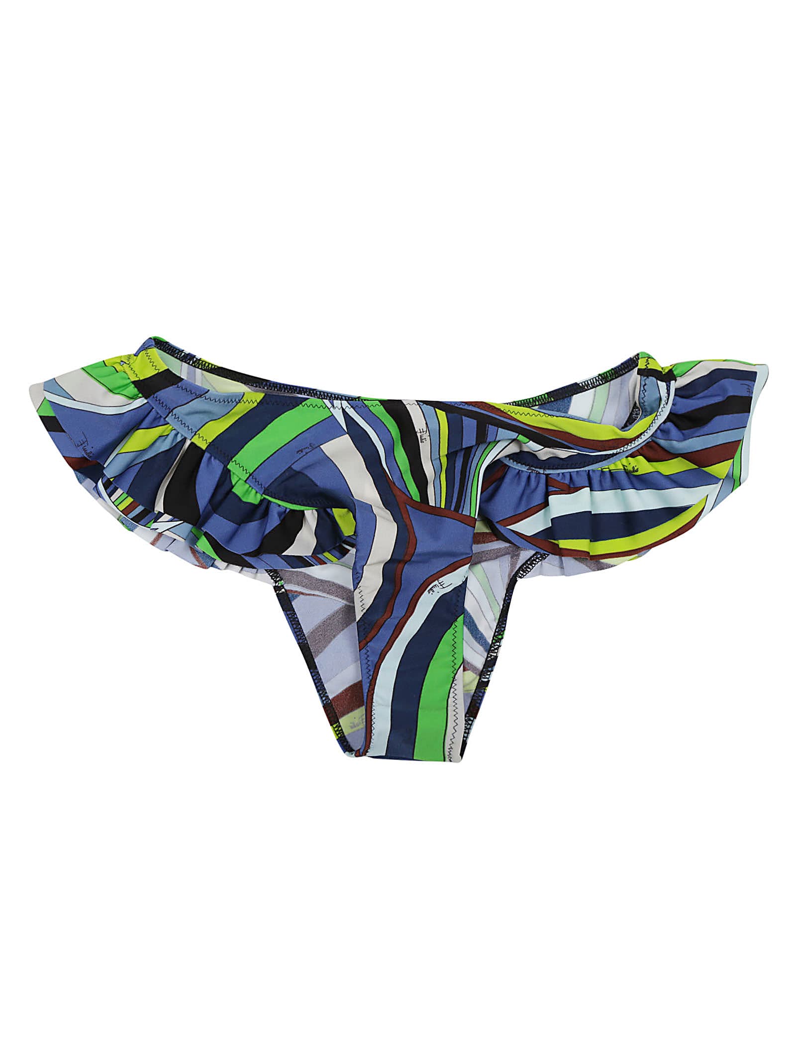 Shop Emilio Pucci Bikini`s Panties - Lycra In Verde Avio