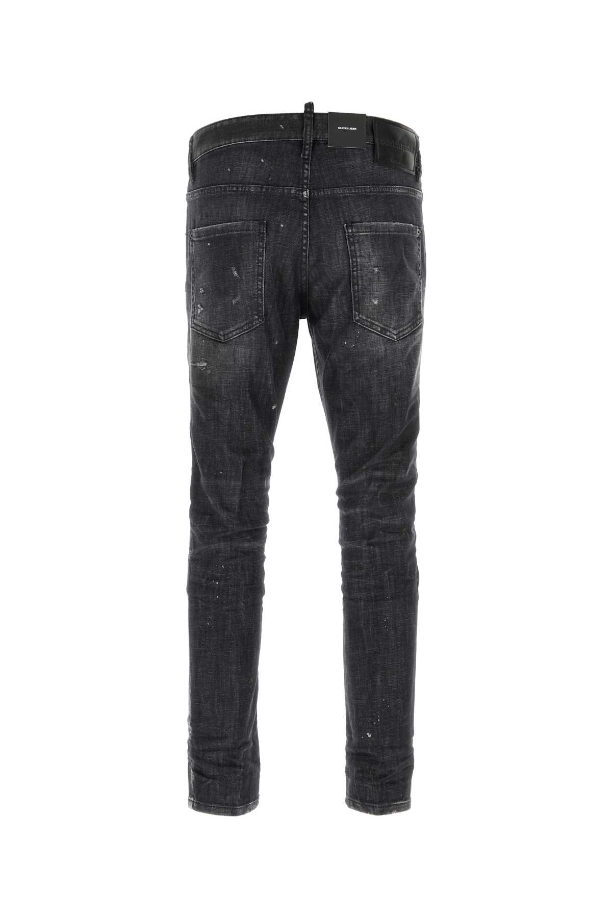 Dsquared2 Nirvana Wash Skater Jeans In Black