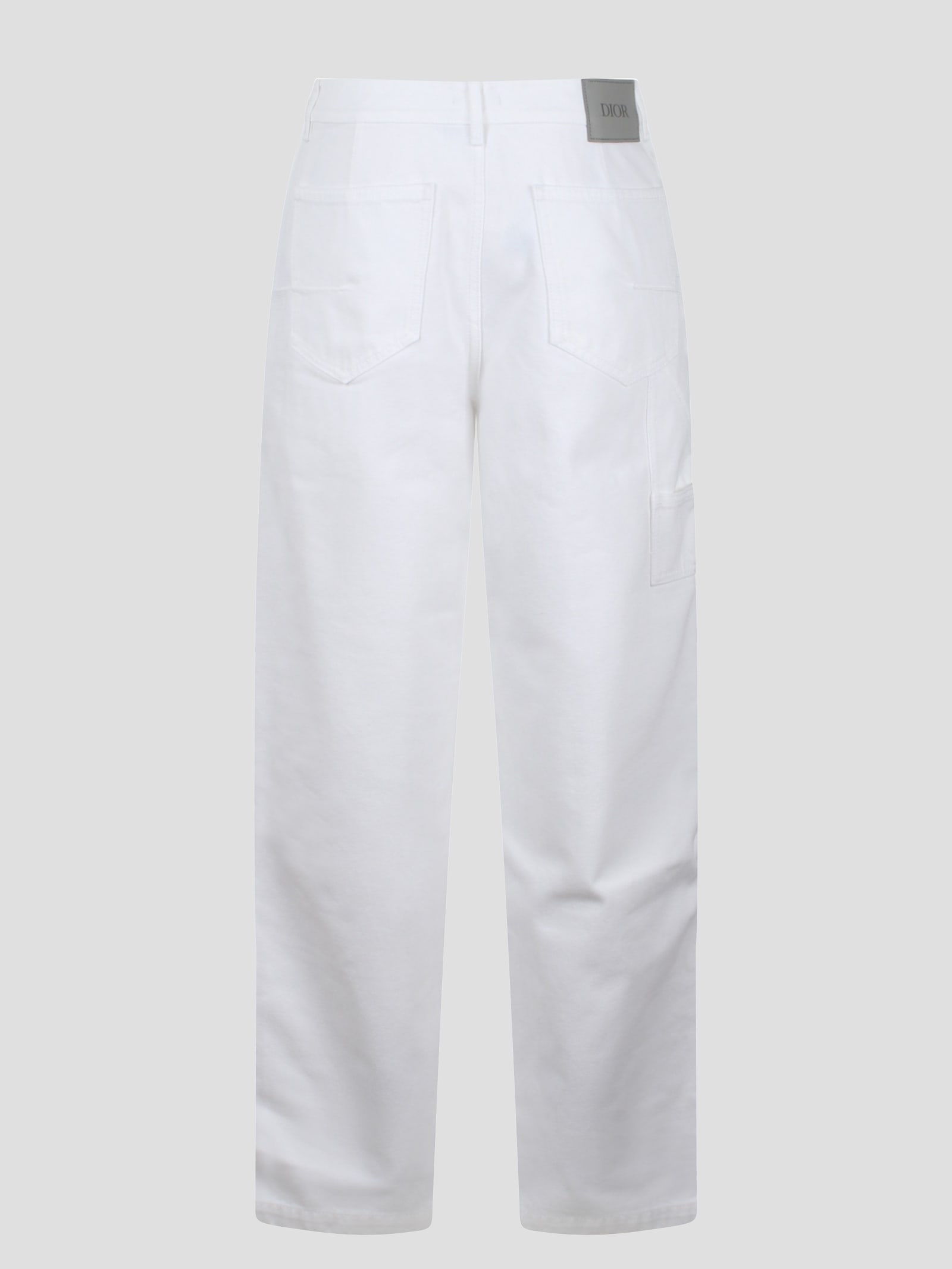Shop Dior Carpenter Jeans In White