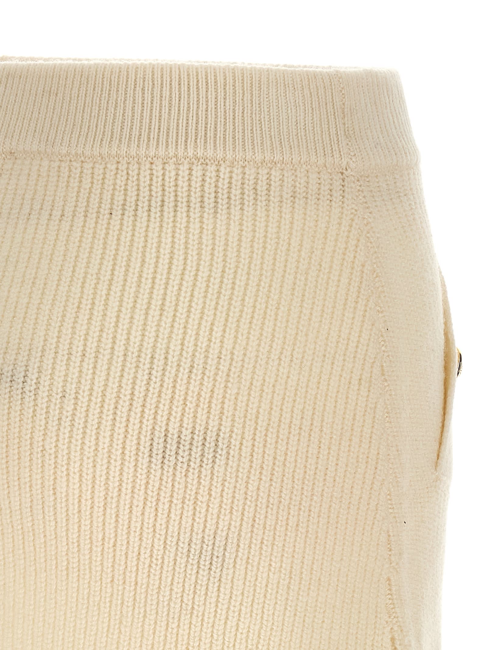 Michael Michael Kors Knitted Skirt Skirts White In Avorio