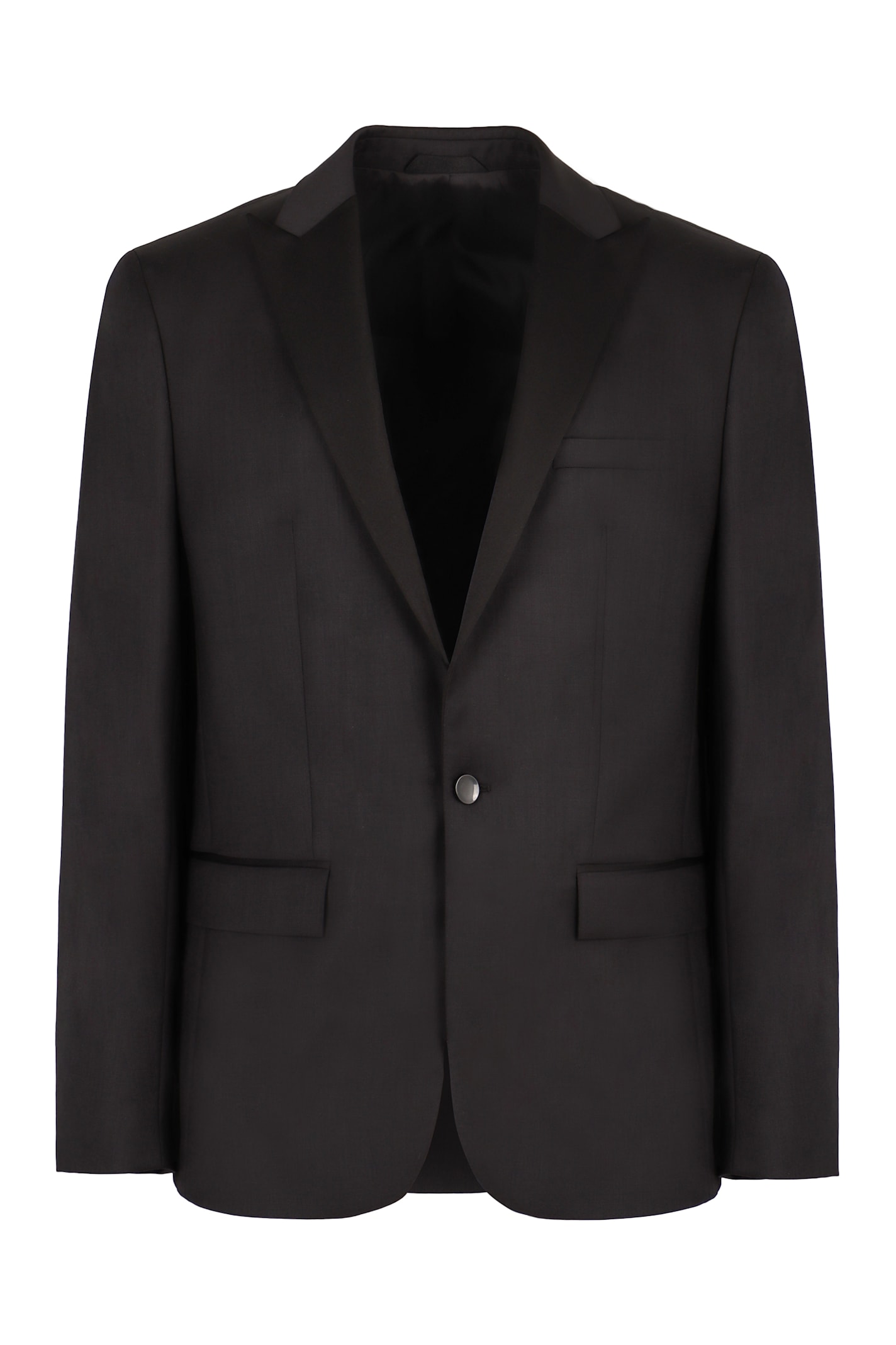 Calvin Klein Wool Single-breasted Blazer In Brown