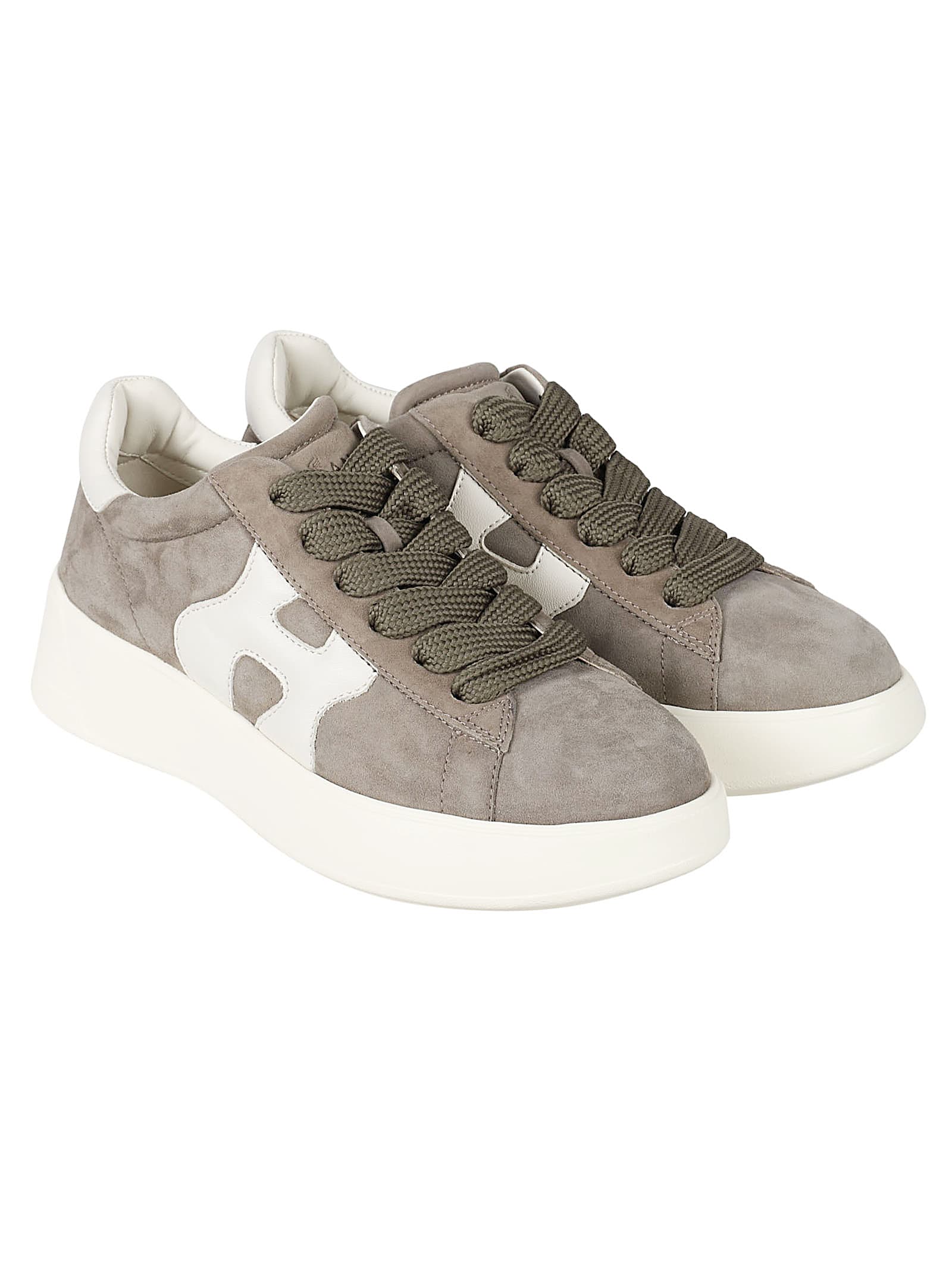 Shop Hogan Rebel H562 Sneakers In Gaa Grigio/yogurt