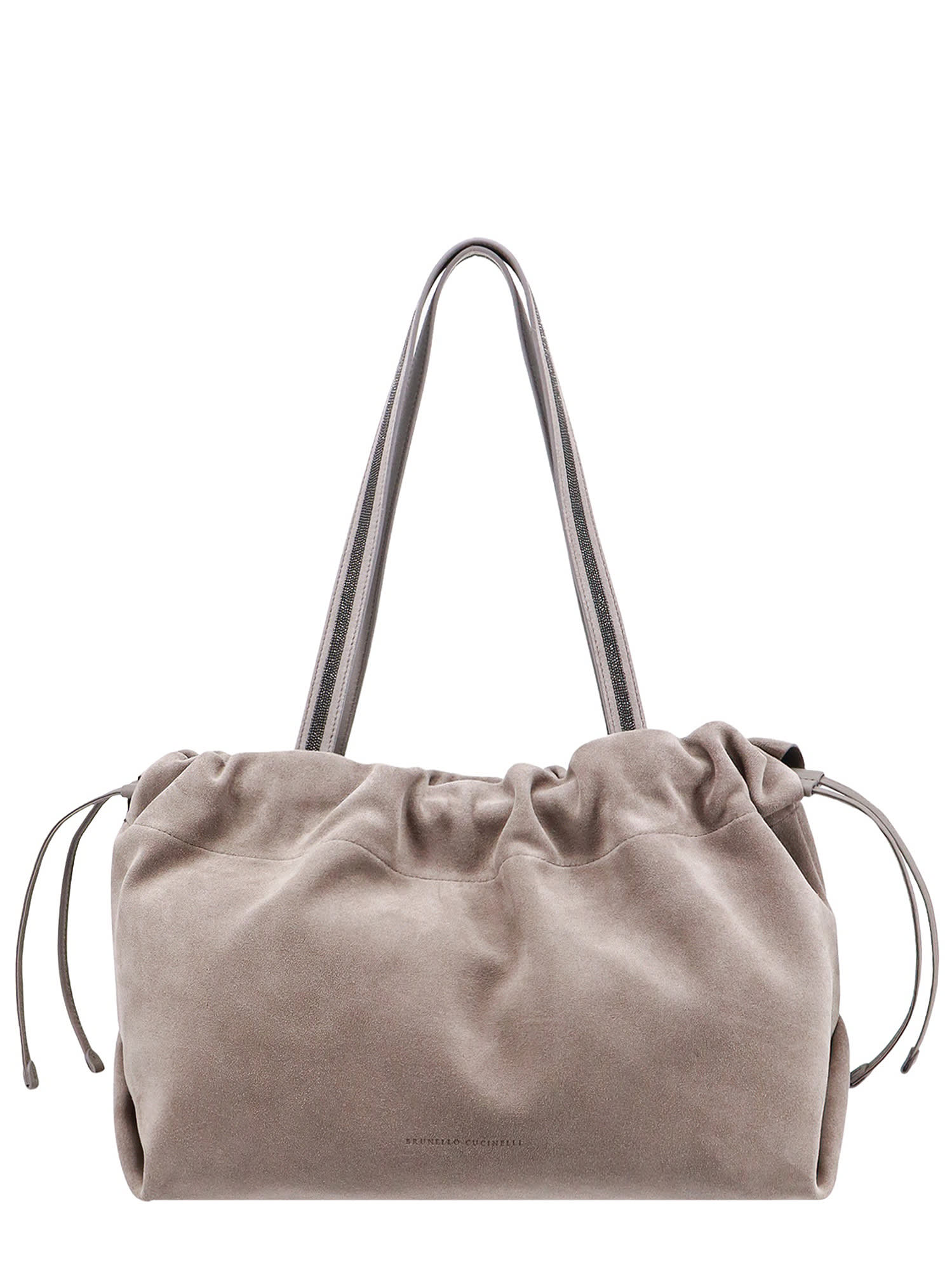 Shop Brunello Cucinelli Shoulder Bag In Grey