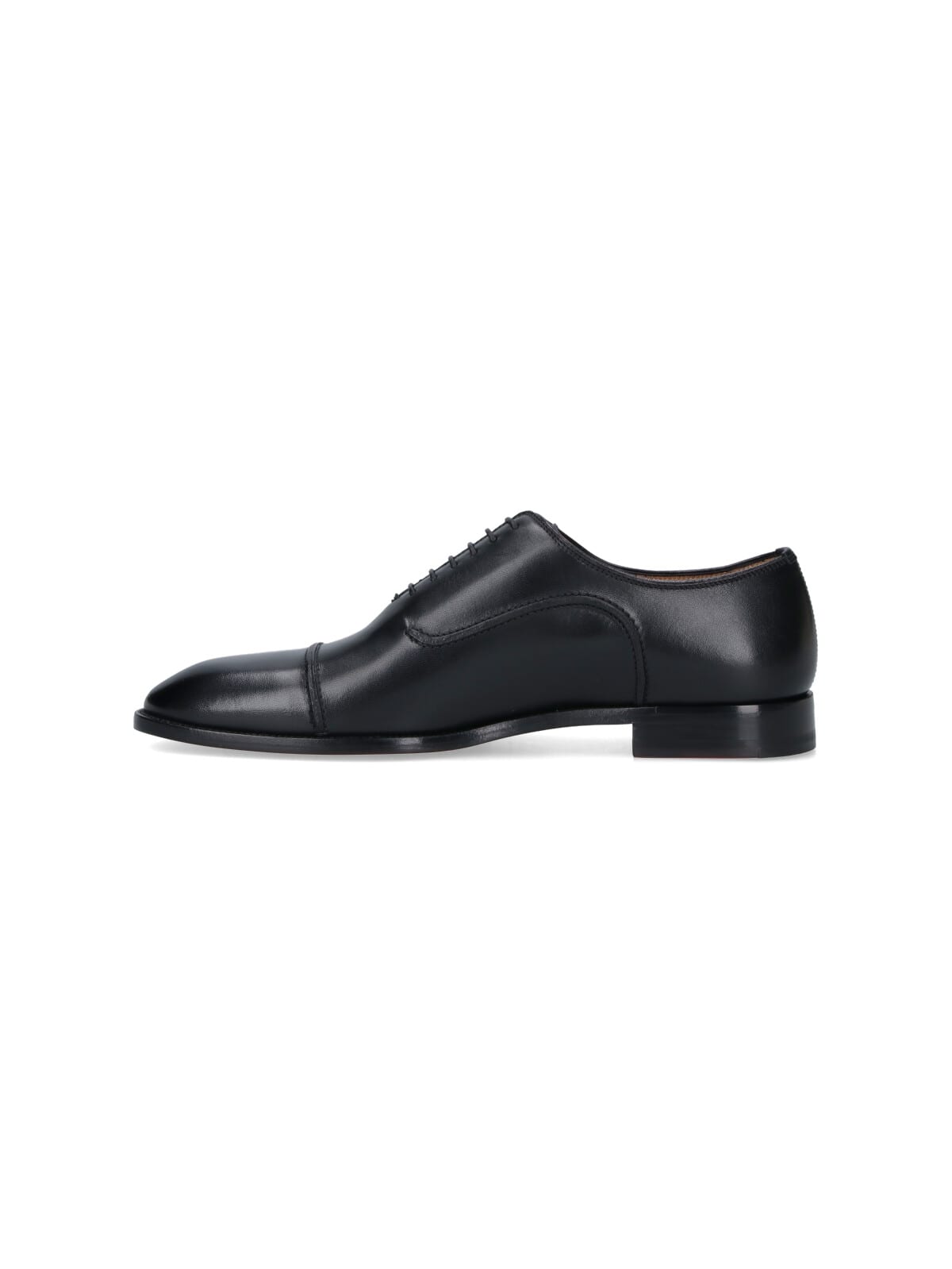 Christian Louboutin Seriox Cap-toe Leather Oxford Shoes In Black