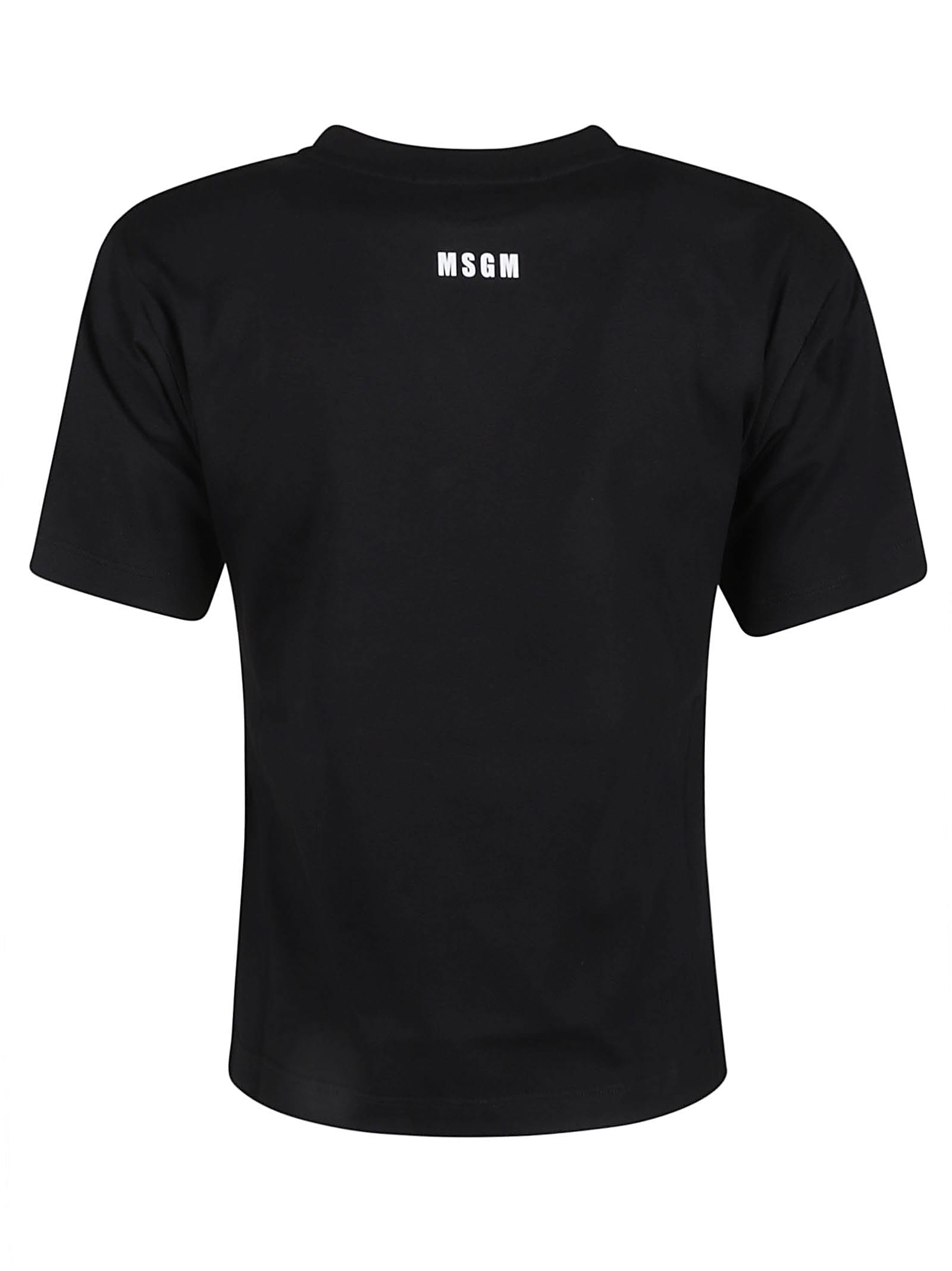Msgm T-shirt With Logo In Black