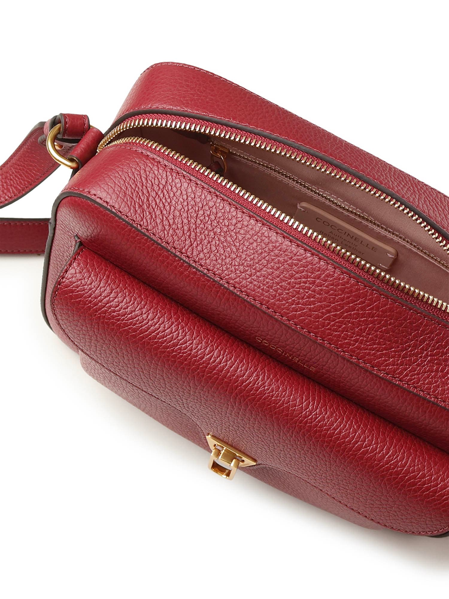 Coccinelle Front-pocket Shoulder Bag In Red