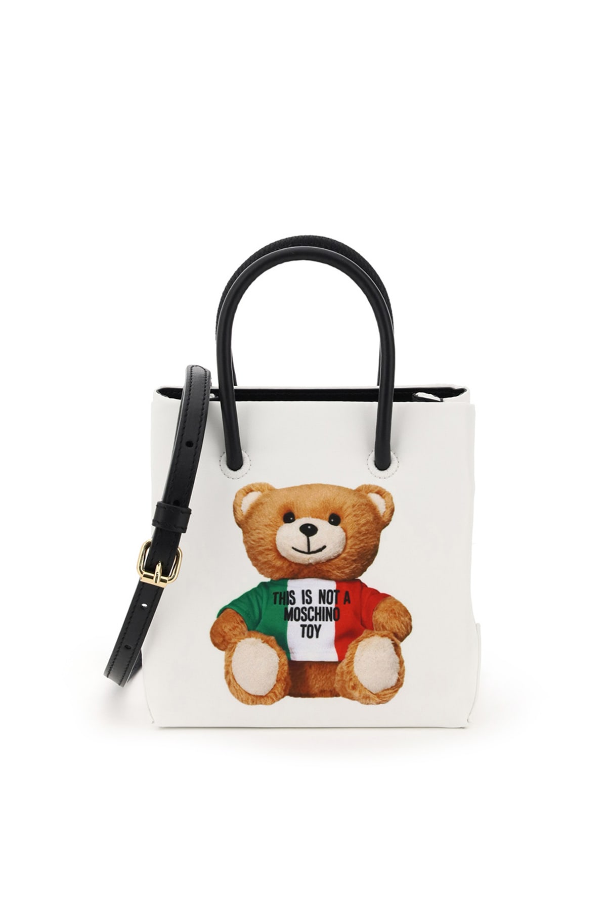 Moschino Mini Tote Bag With Italian Teddy Bear Print Iicf