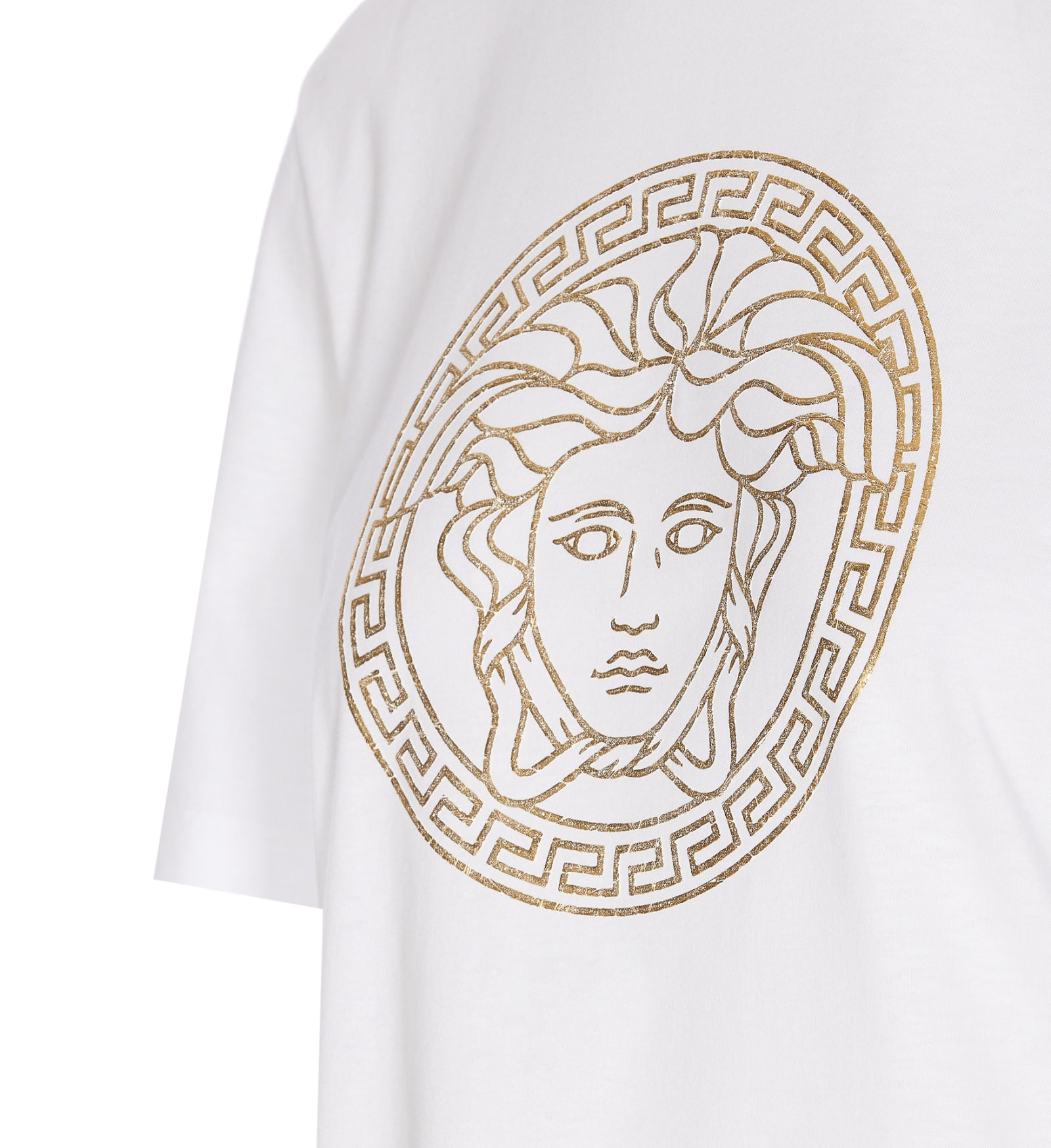 Shop Versace Medusa Logo T-shirt In White