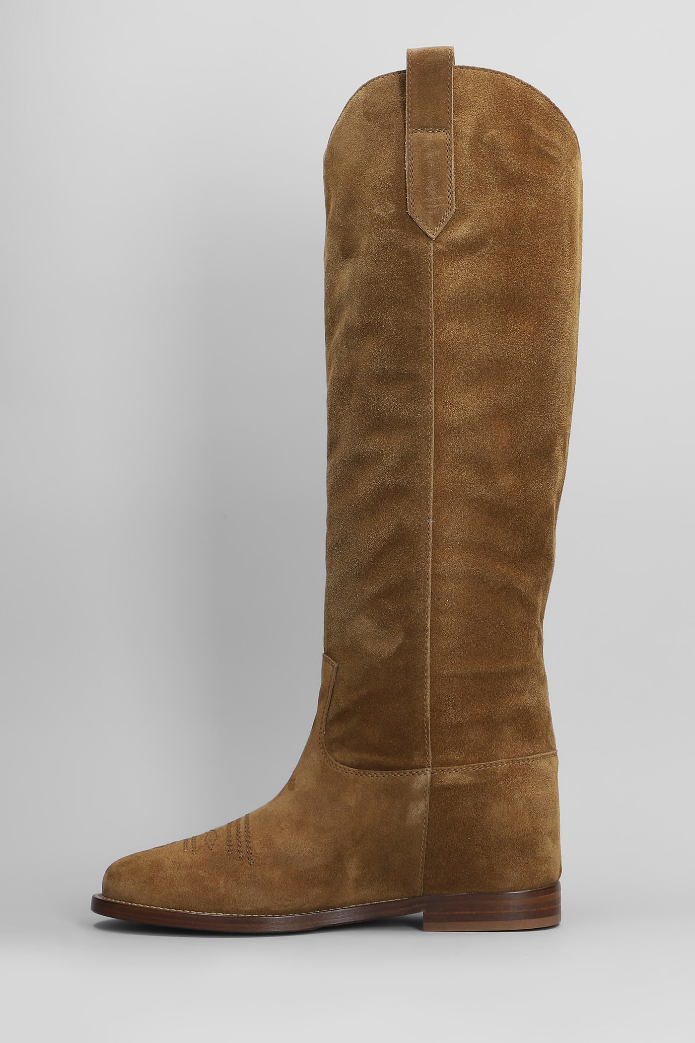 Shop Via Roma 15 In Leather Color Suede