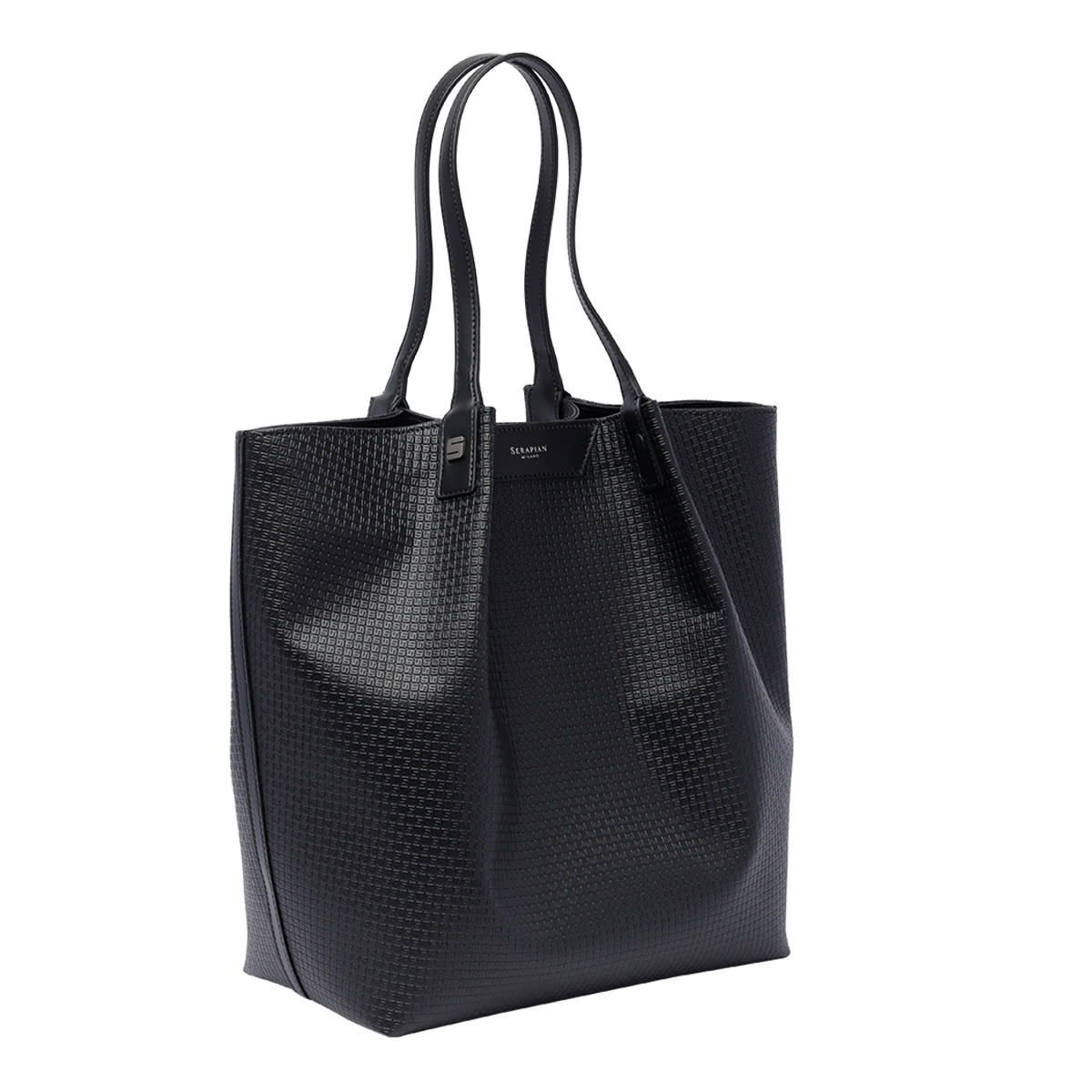 Shop Serapian Vertical Secret Shoulder Bag In Black