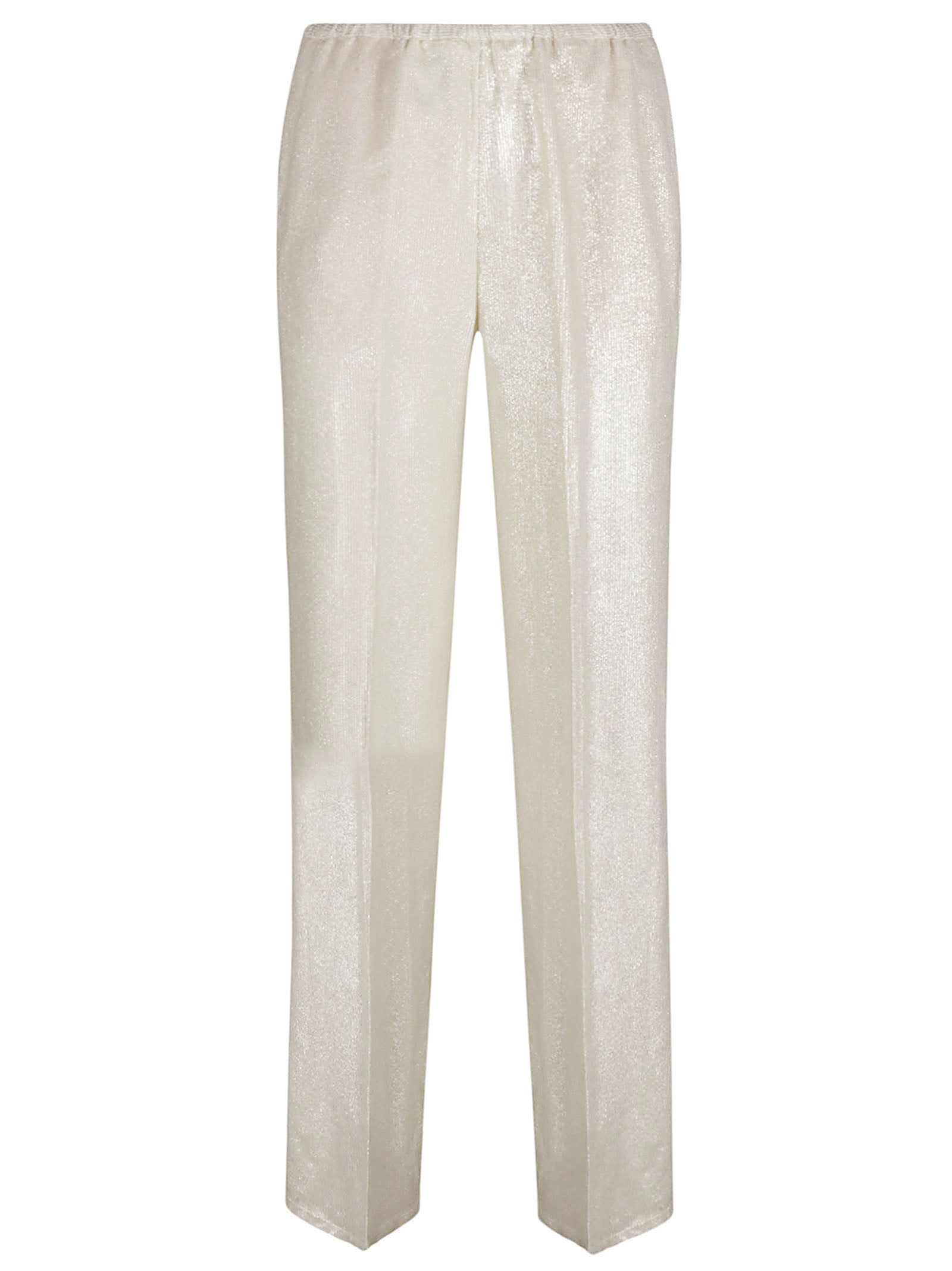 FORTE FORTE RIBBED WAIST GLITTERY TROUSERS