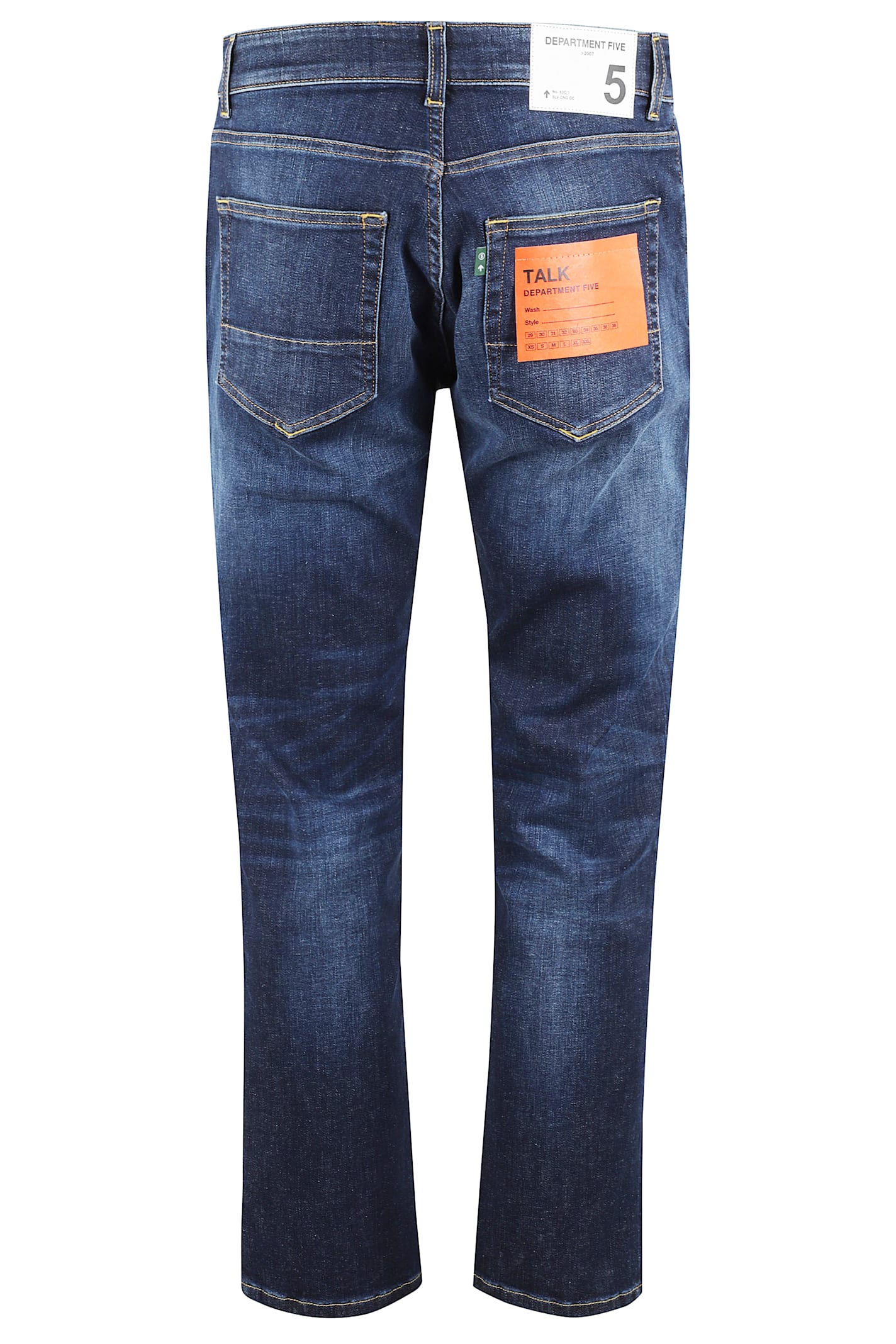 Department Five Classic Five-pocket Denim Jeans With Distinctive Label In Medio Scuro