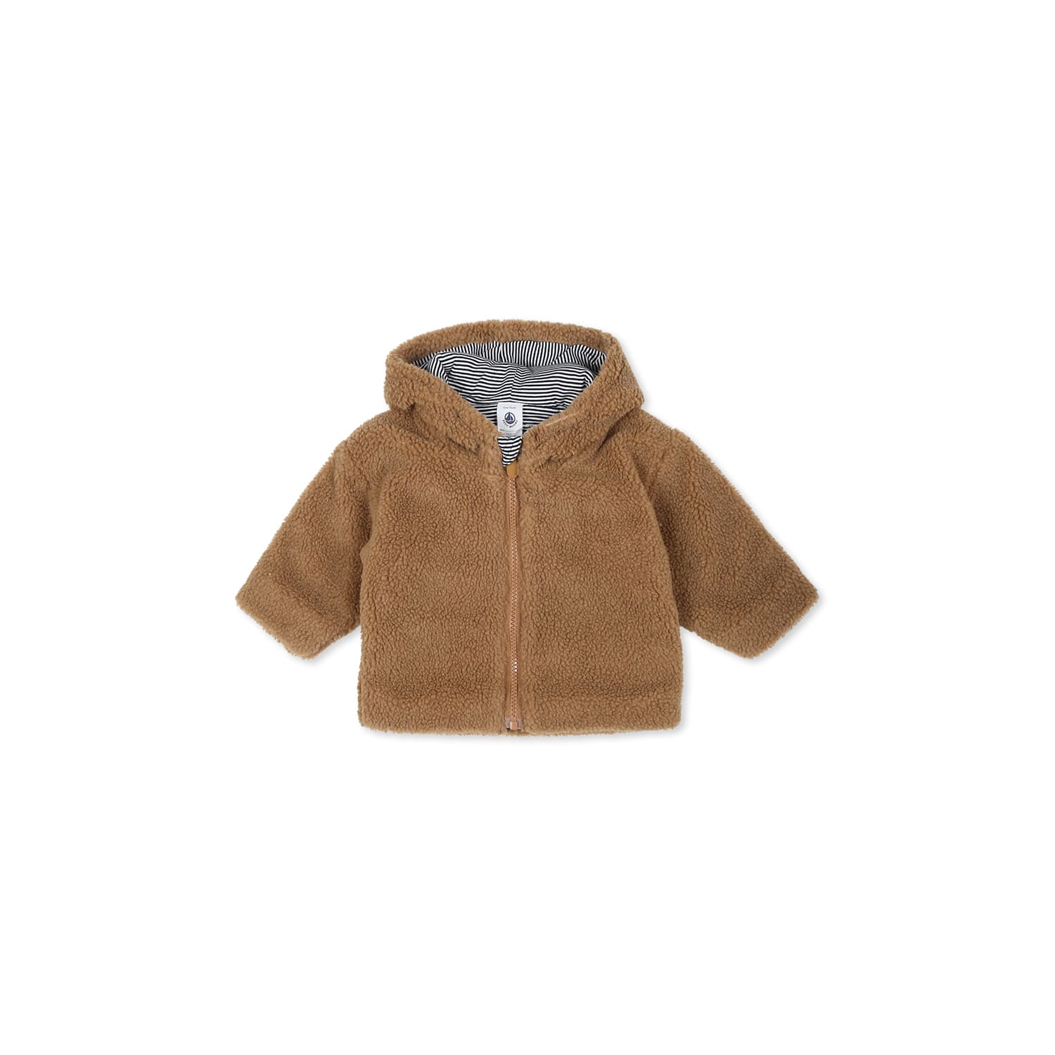 Shop Petit Bateau Brown Faux Fur For Babykids