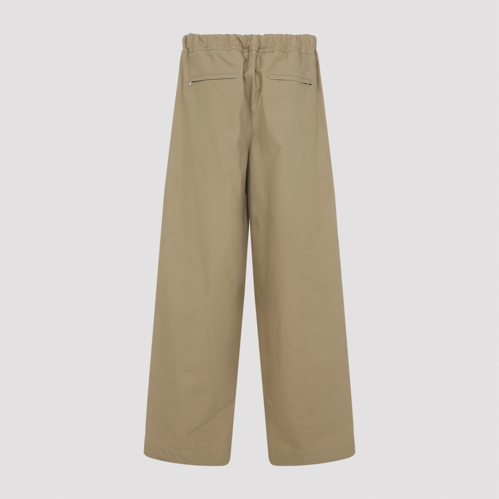 Jil Sander Beige Water-repellent Cotton Pants In Brown